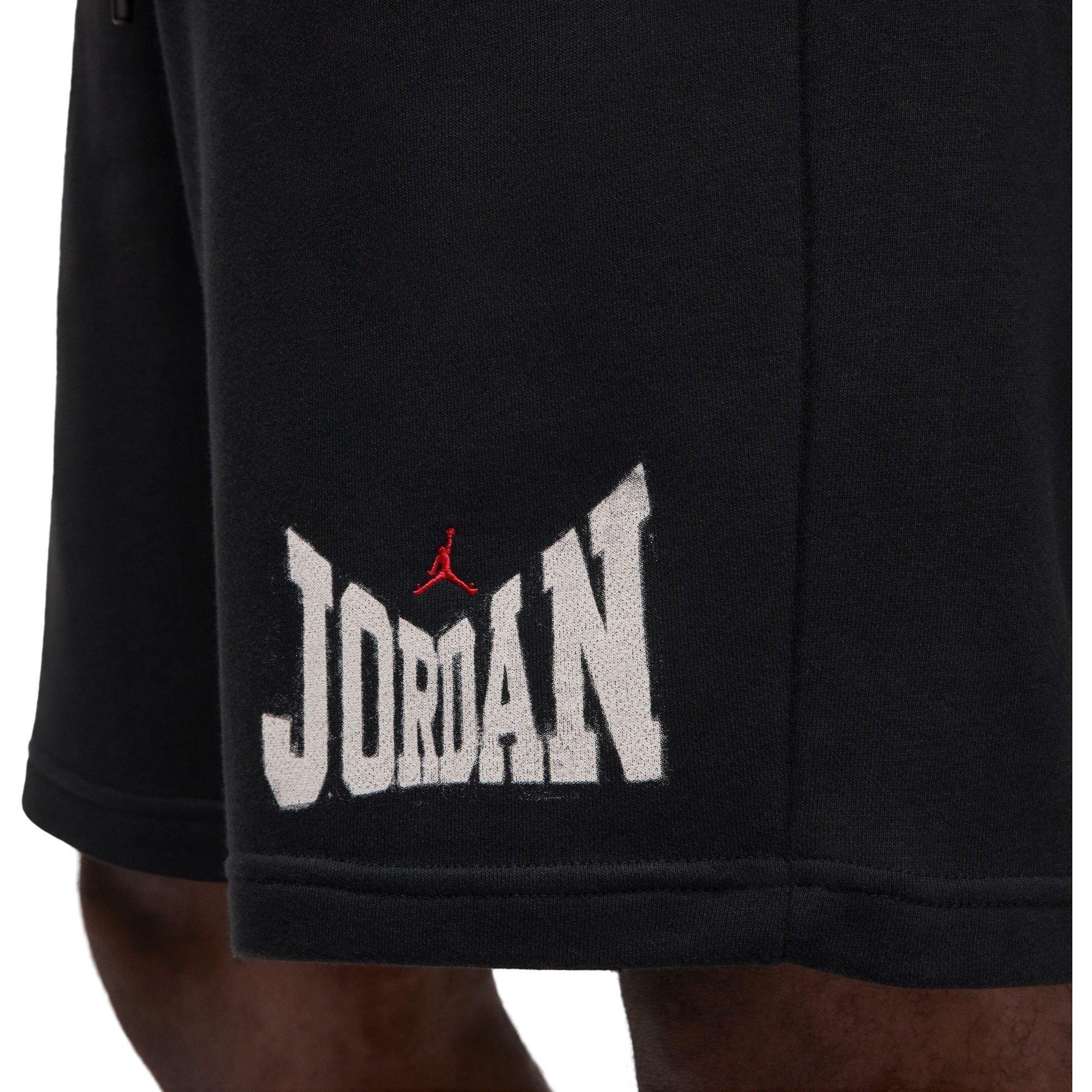 Jordan Men's Wordmark Graphic 9-Inch Shorts - Black - BLACK Thumbnail View 6