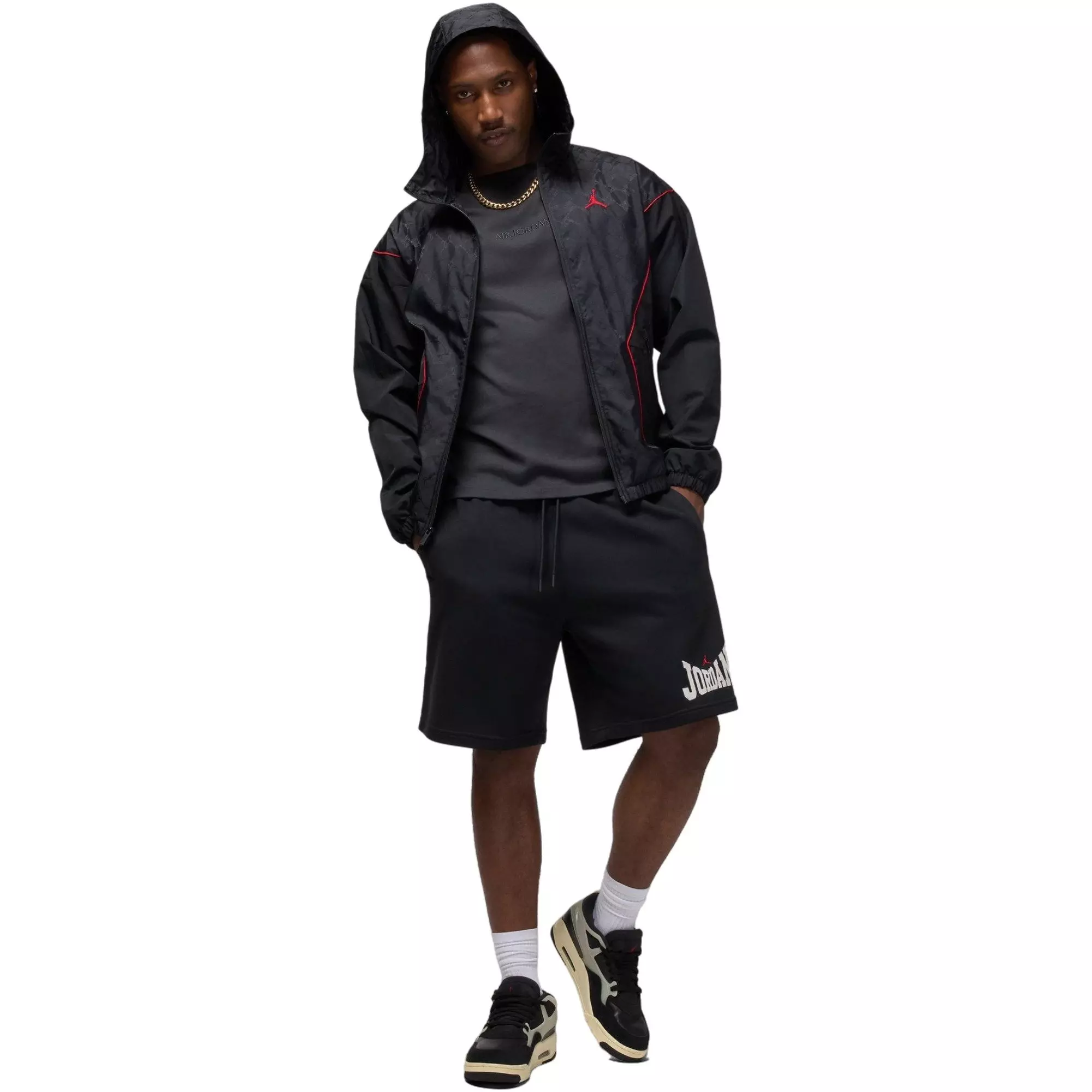 Jordan Men's Wordmark Graphic 9-Inch Shorts - Black - BLACK