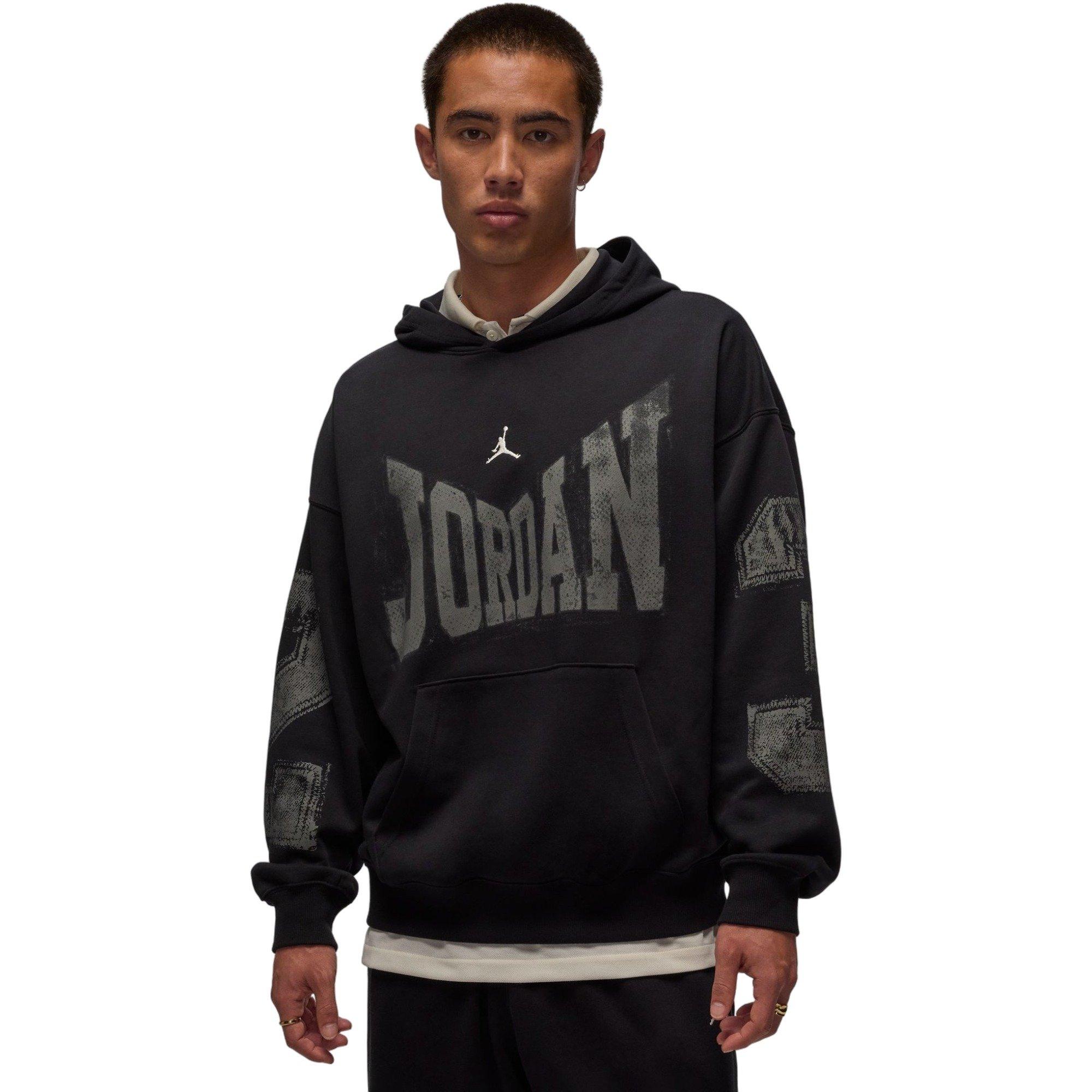 Jordan Men's Brooklyn Collegiate Pullover Hoodie - Black - BLACK Thumbnail View 1