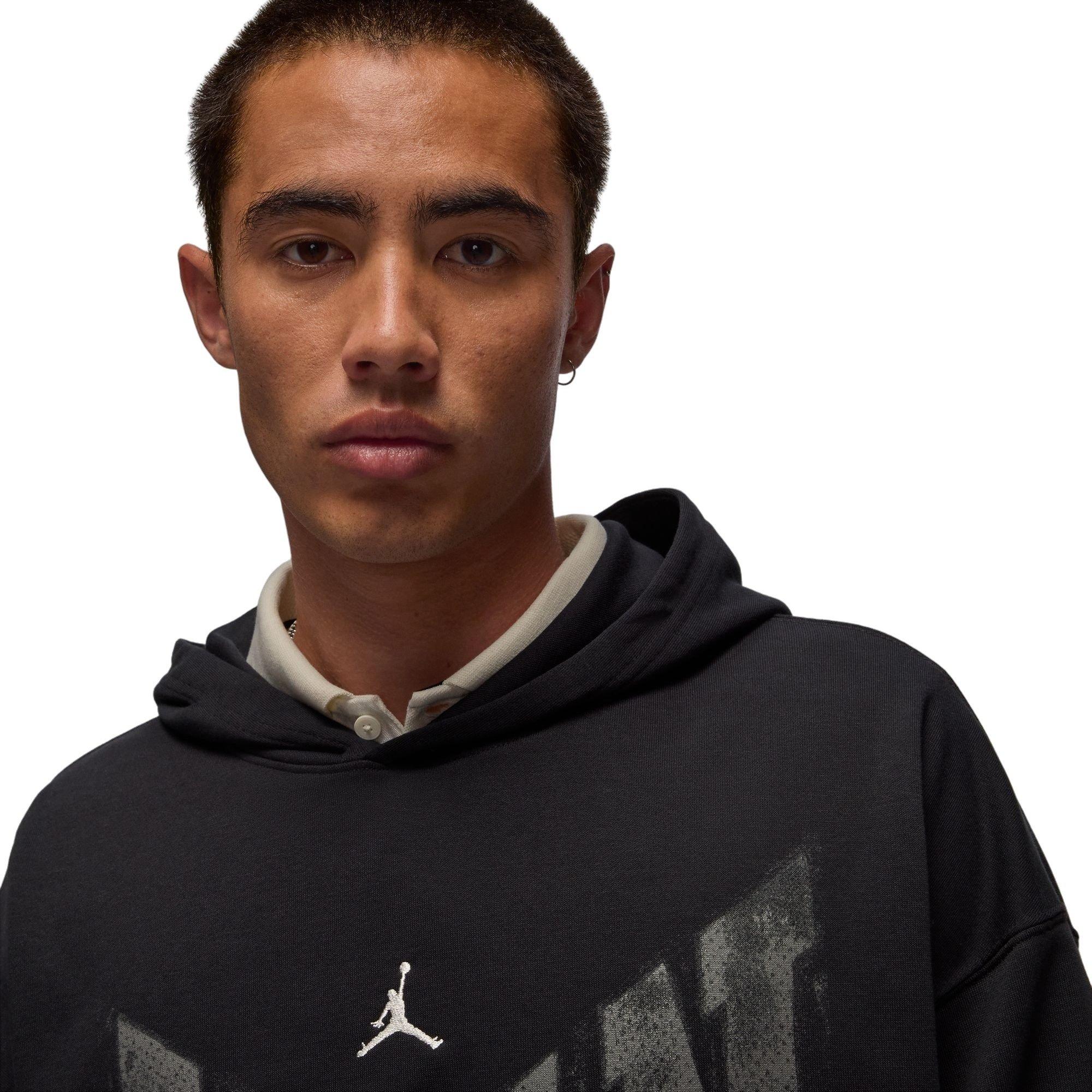 Jordan Men's Brooklyn Collegiate Pullover Hoodie - Black - BLACK Thumbnail View 3