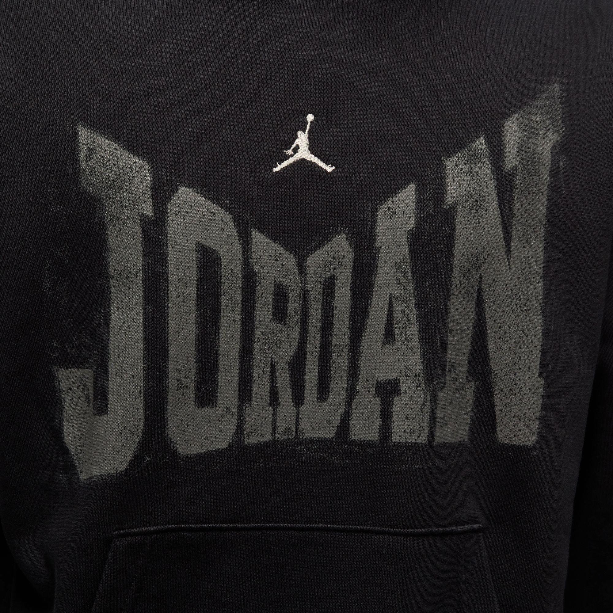 Jordan Men's Brooklyn Collegiate Pullover Hoodie-Black - BLACK Thumbnail View 4