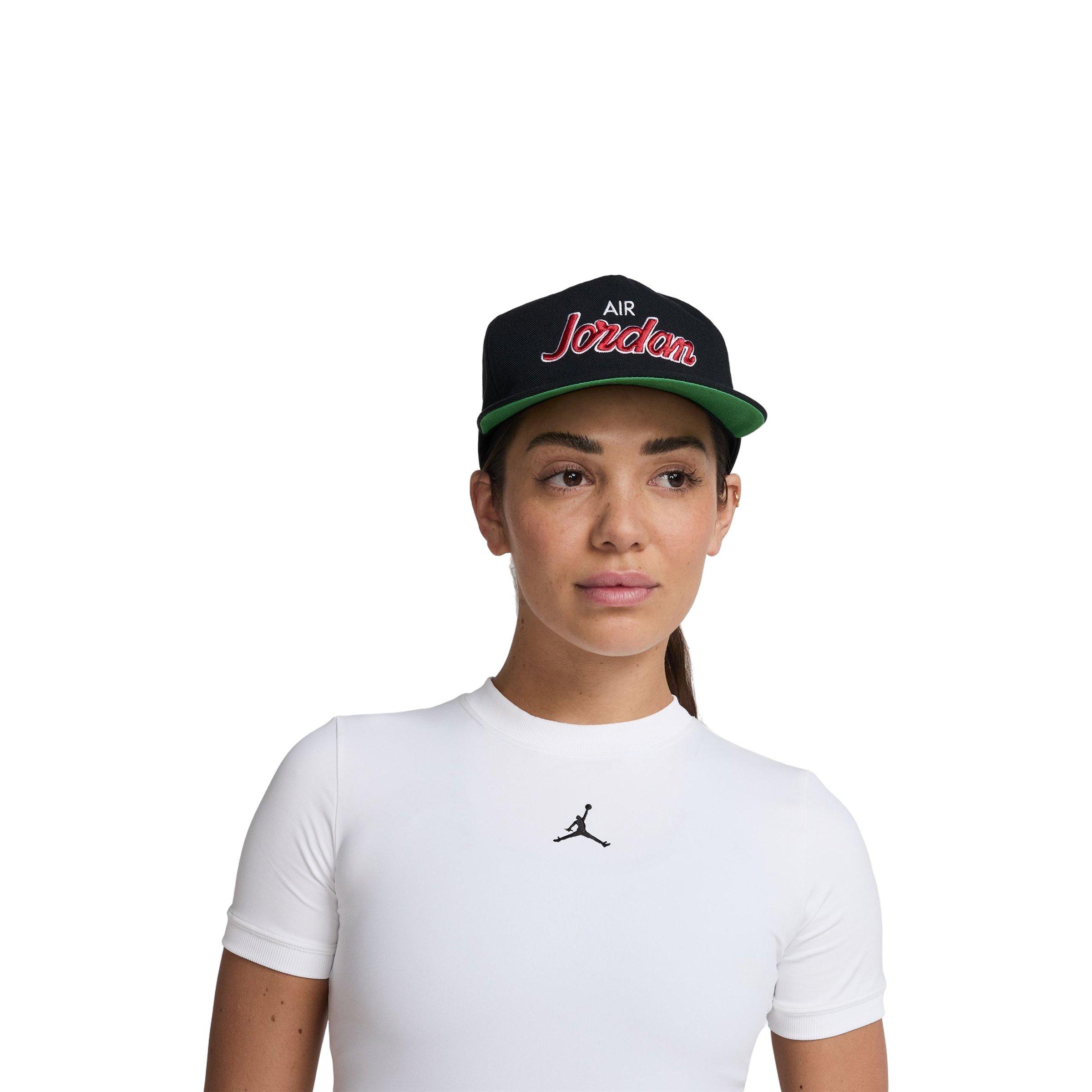 Jordan Script Slouch Snapback Hat - Black - BLACK Thumbnail View 1