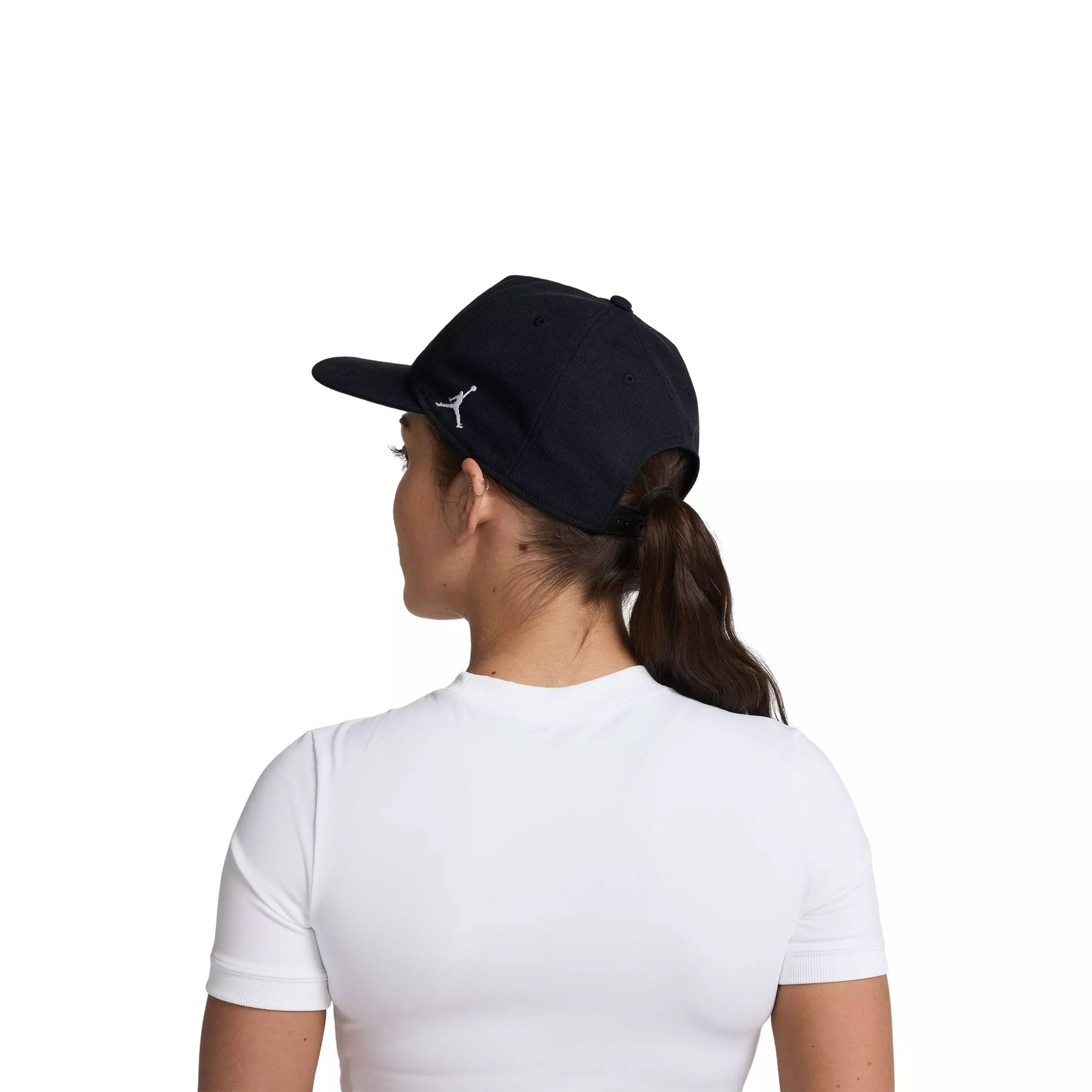 Jordan Script Slouch Snapback Hat-Black - BLACK