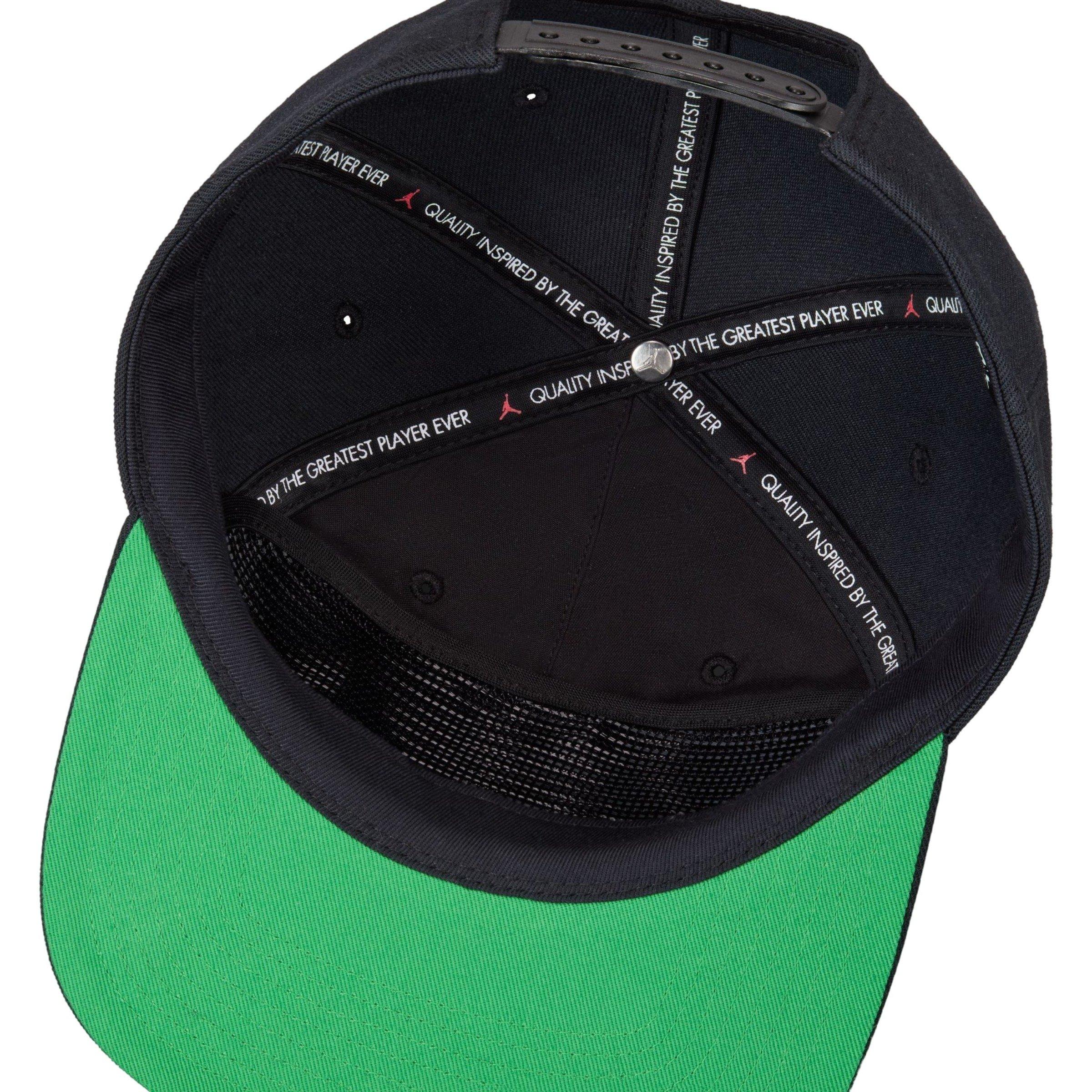 Jordan Script Slouch Snapback Hat-Black - BLACK Thumbnail View 3