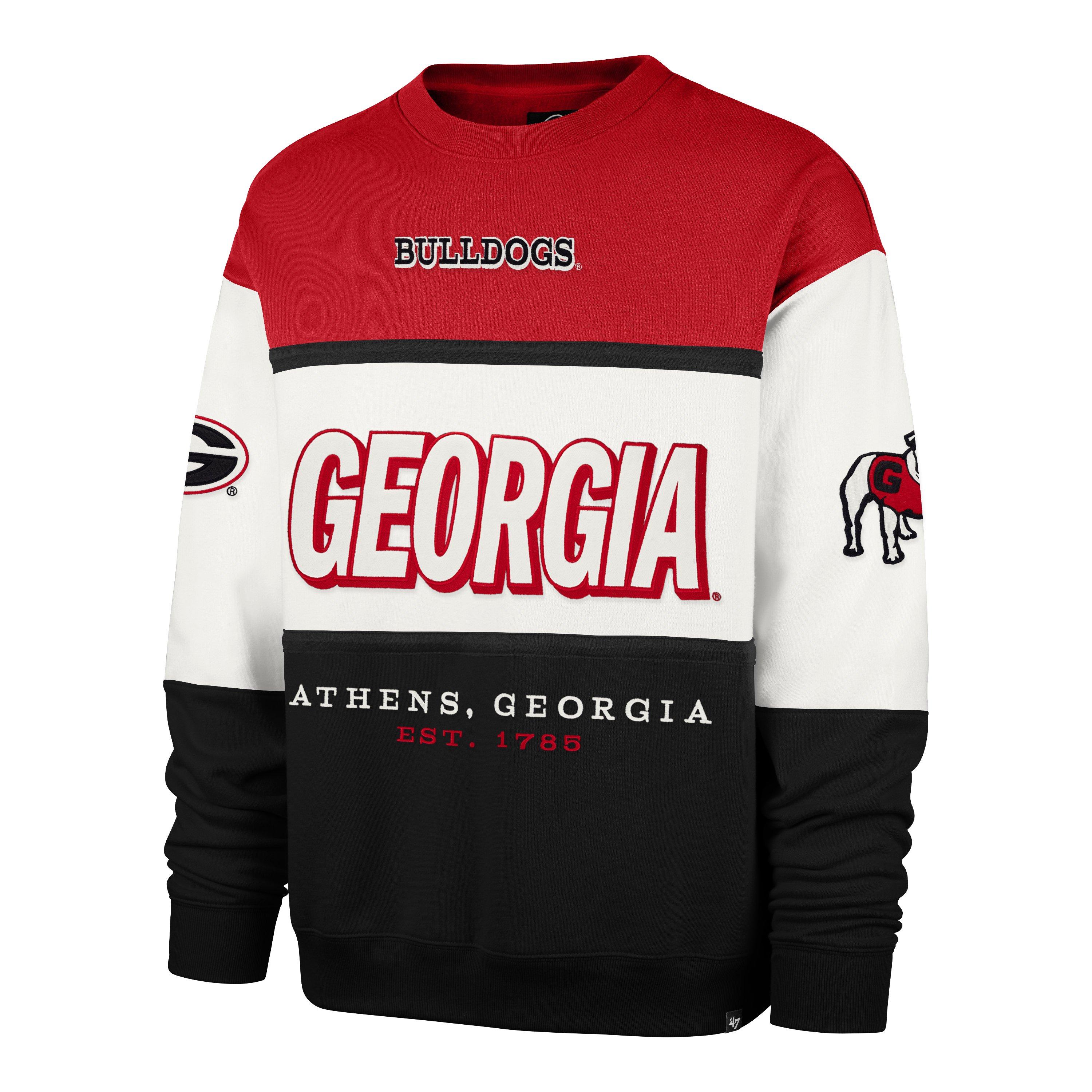 47 Georgia Bulldogs Maximalist Crew Fleece Sweater - Red - RED Thumbnail View 1