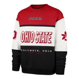 '47 Ohio State Buckeyes Maximalist Crew Fleece Sweater-Red