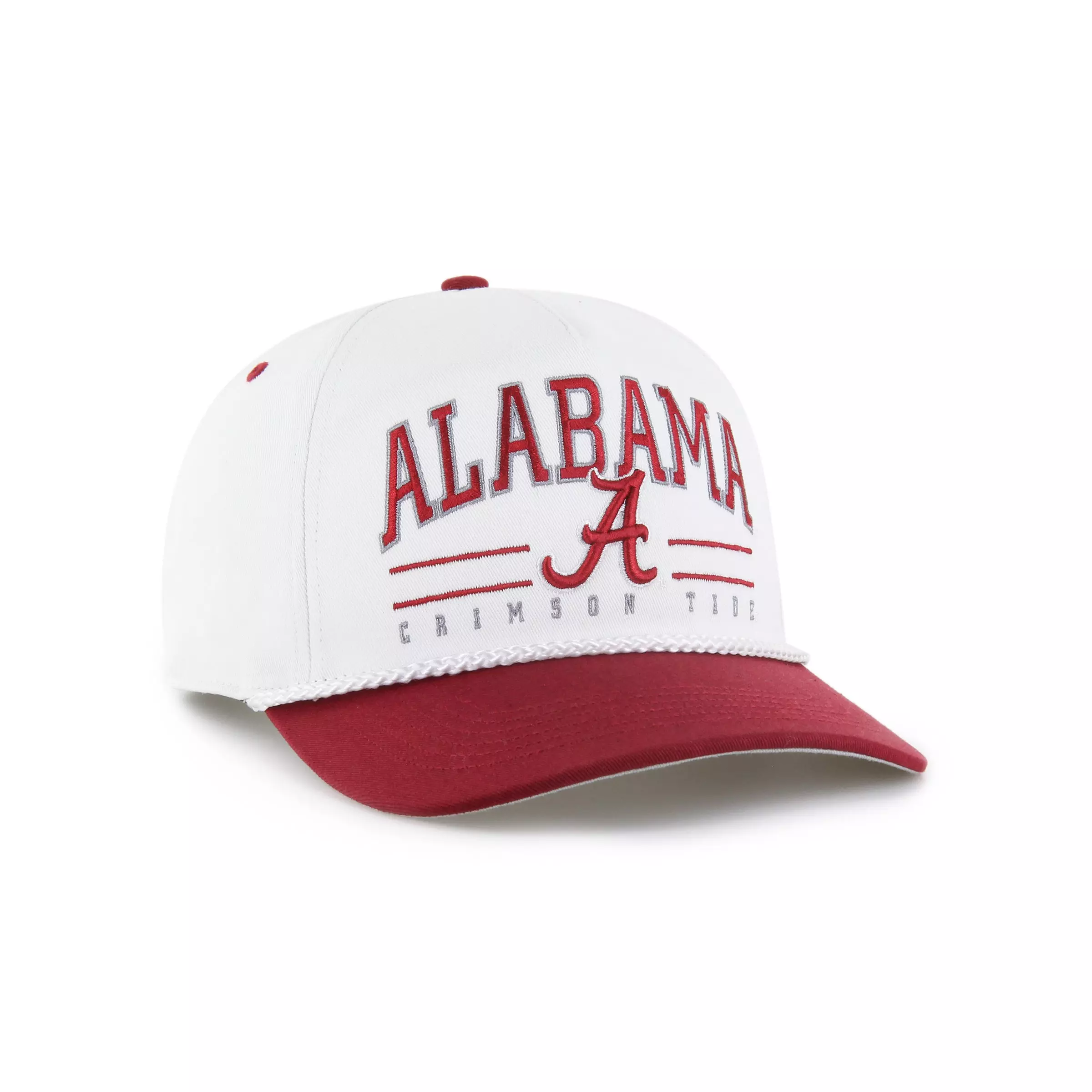 '47 Alabama Crimson Tide Roscoe Rope Hitch Snapback Cap-White - WHITE