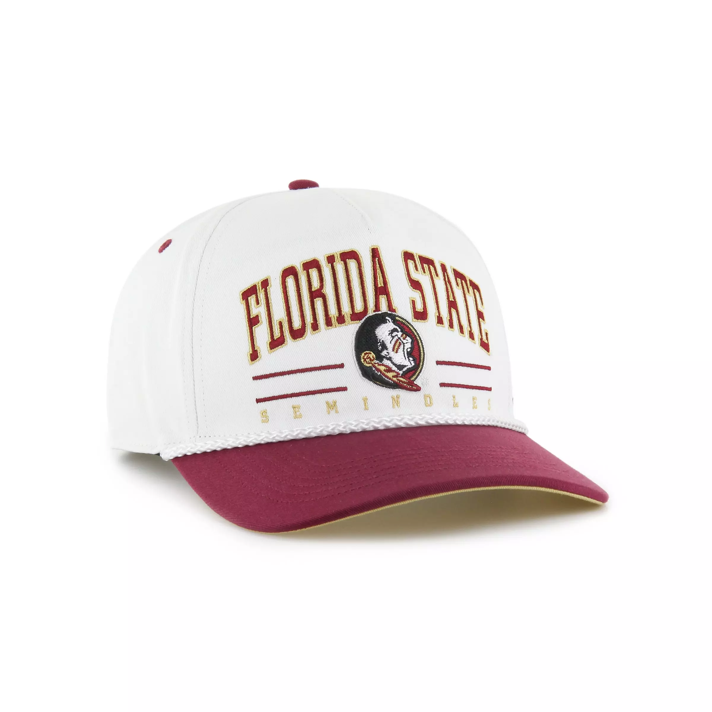 '47 Florida State Seminoles Roscoe Rope Hitch Snapback Cap-White - WHITE