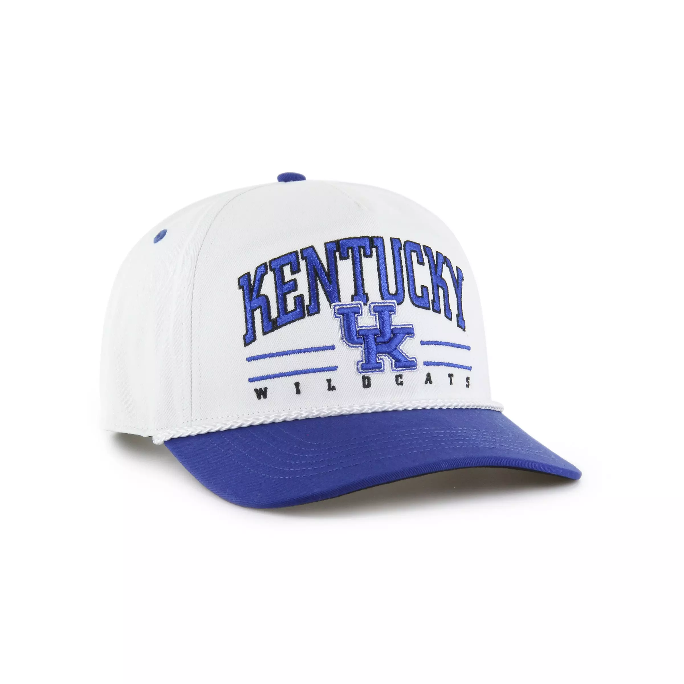 '47 Kentucky Wildcats Roscoe Rope Hitch Snapback Cap-White - WHITE