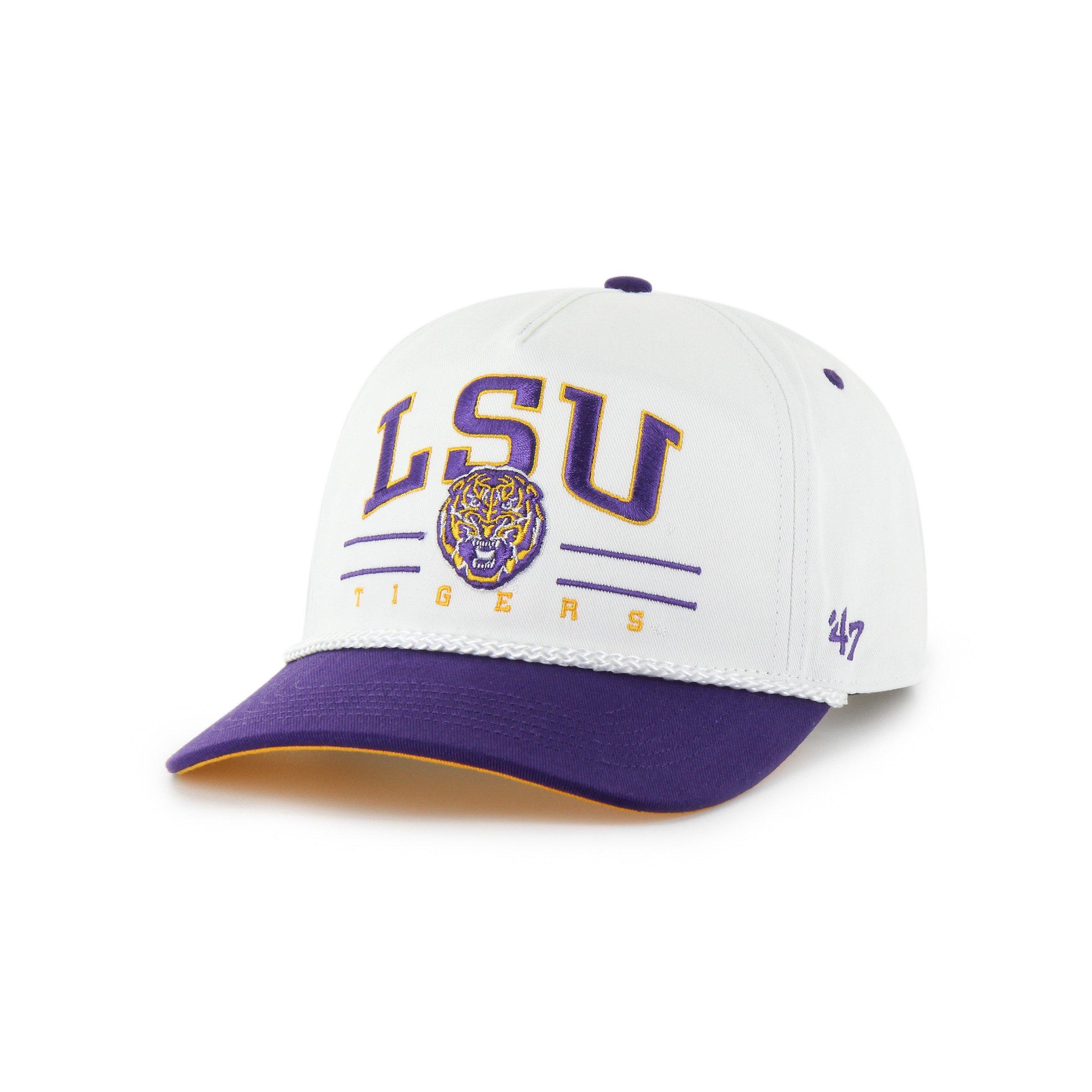47 LSU Tigers Roscoe Rope Hitch White Snapback Cap