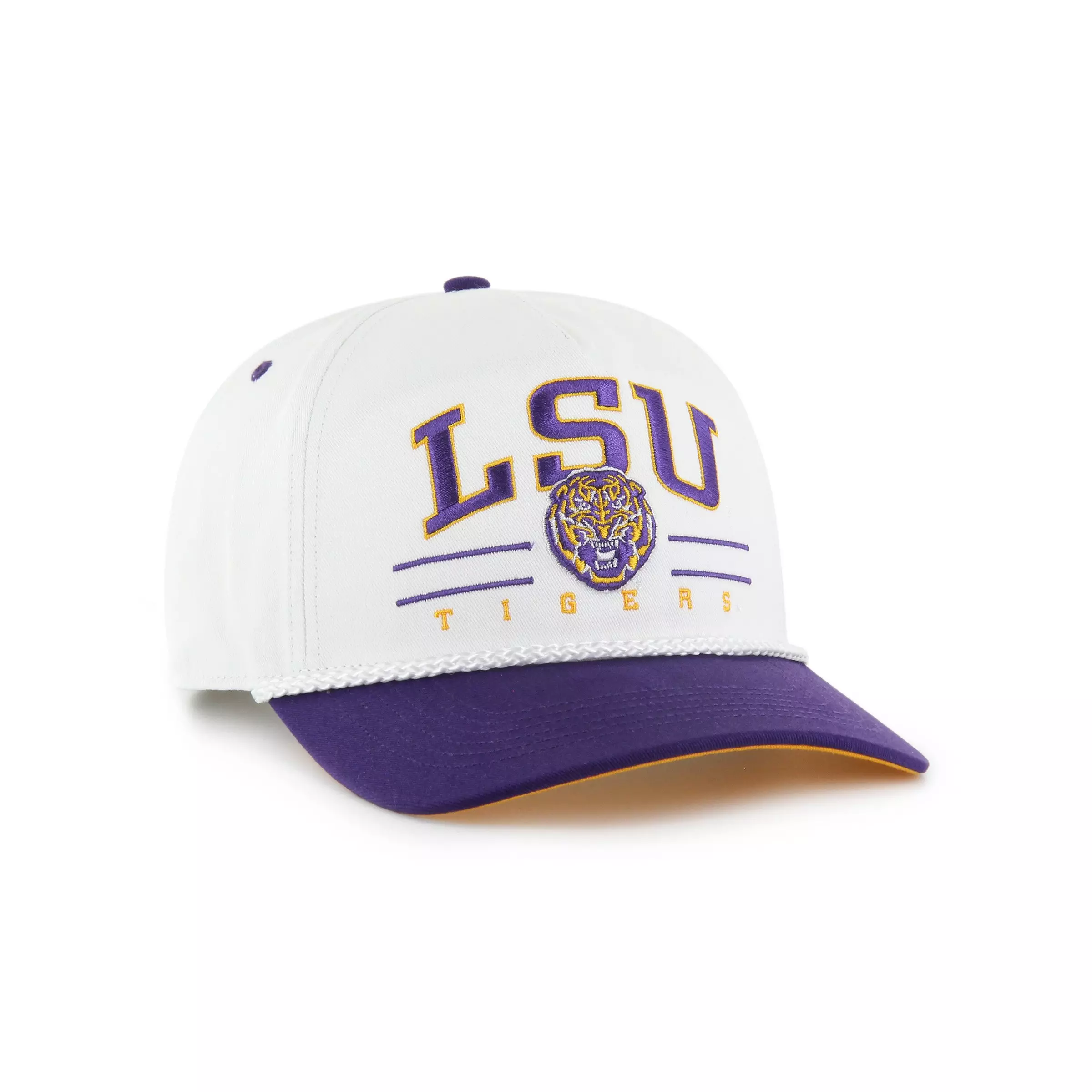 47 LSU Tigers Roscoe Rope Hitch Snapback Cap - White - WHITE