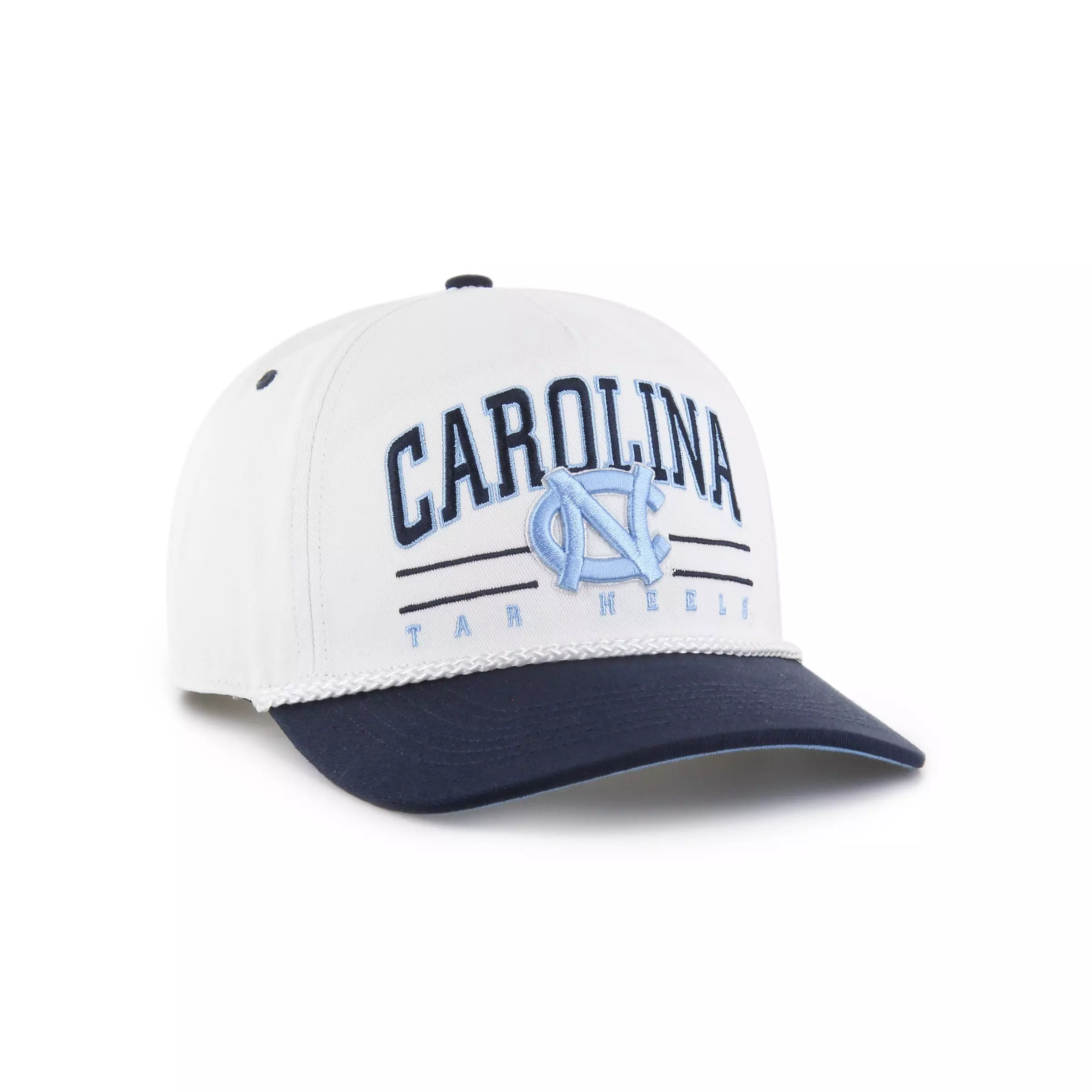 47 UNC Tar Heels Roscoe Rope Hitch Snapback Cap - White - WHITE
