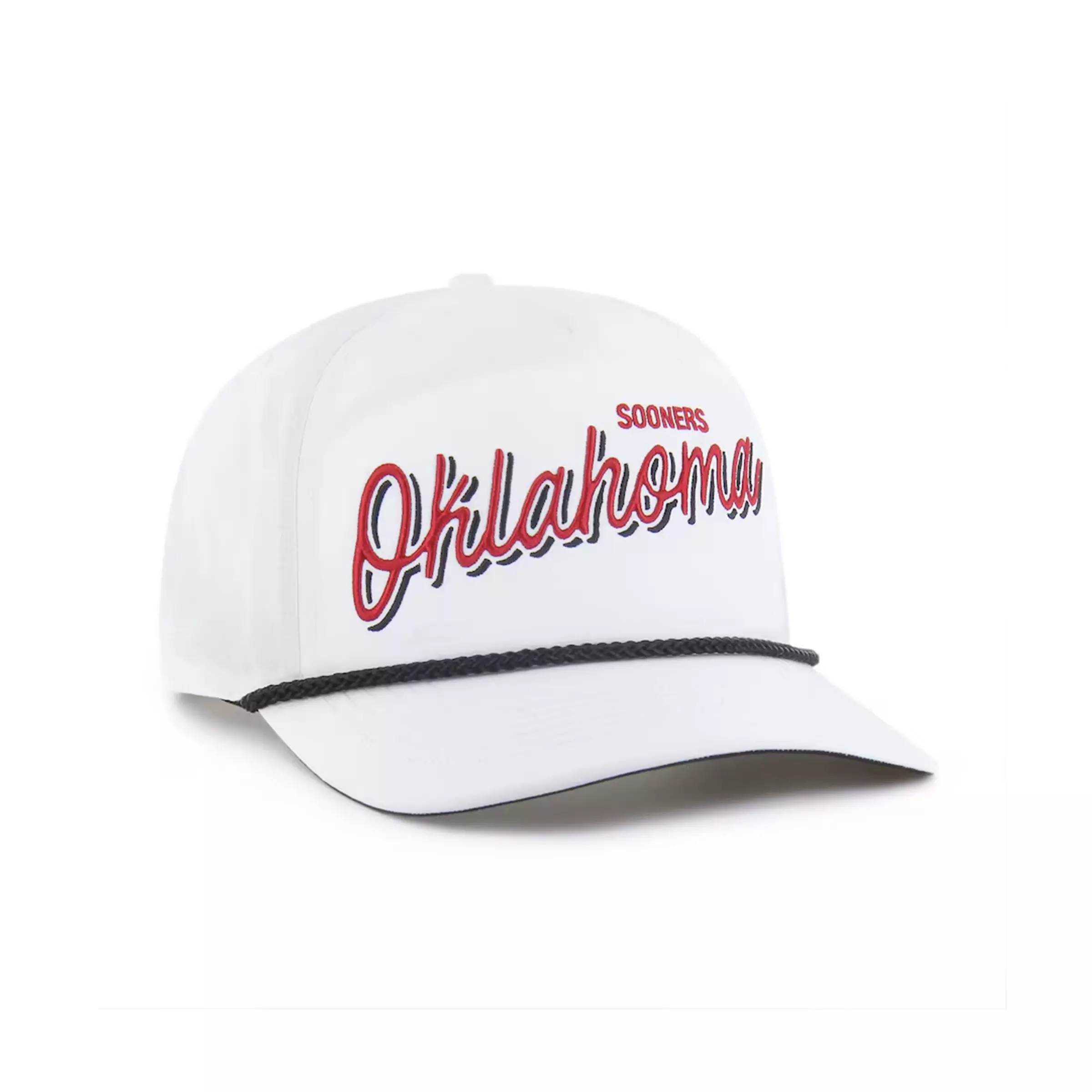 47 Oklahoma Sooners Roscoe Rope Hitch Snapback Cap  - White - WHITE