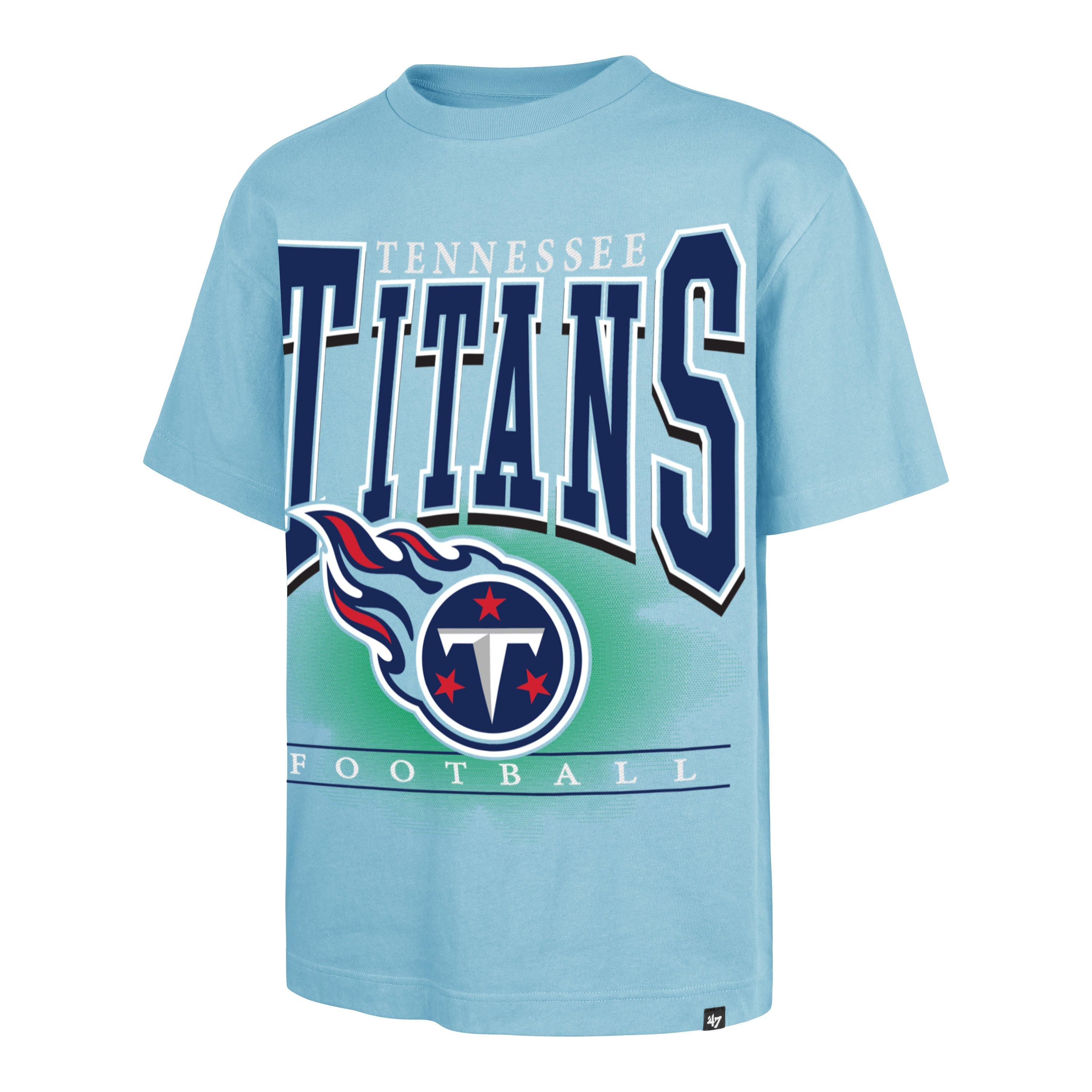 '47 Tennessee Titans Hot Corner Short Sleeve Tee-Light Blue - LT BLUE Thumbnail View 1