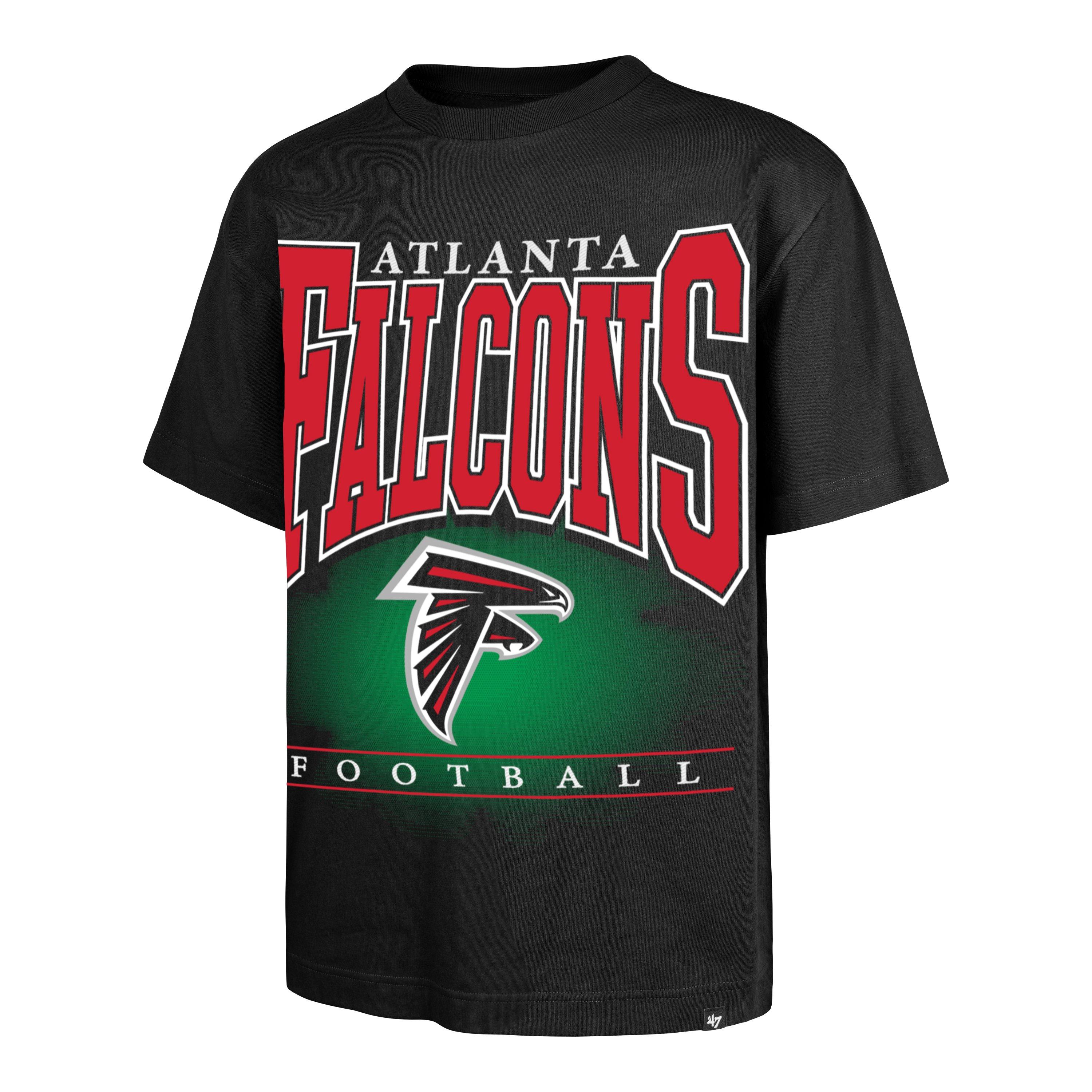 '47 Atlanta Falcons Hot Corner Short Sleeve Tee-Black - BLACK Thumbnail View 1