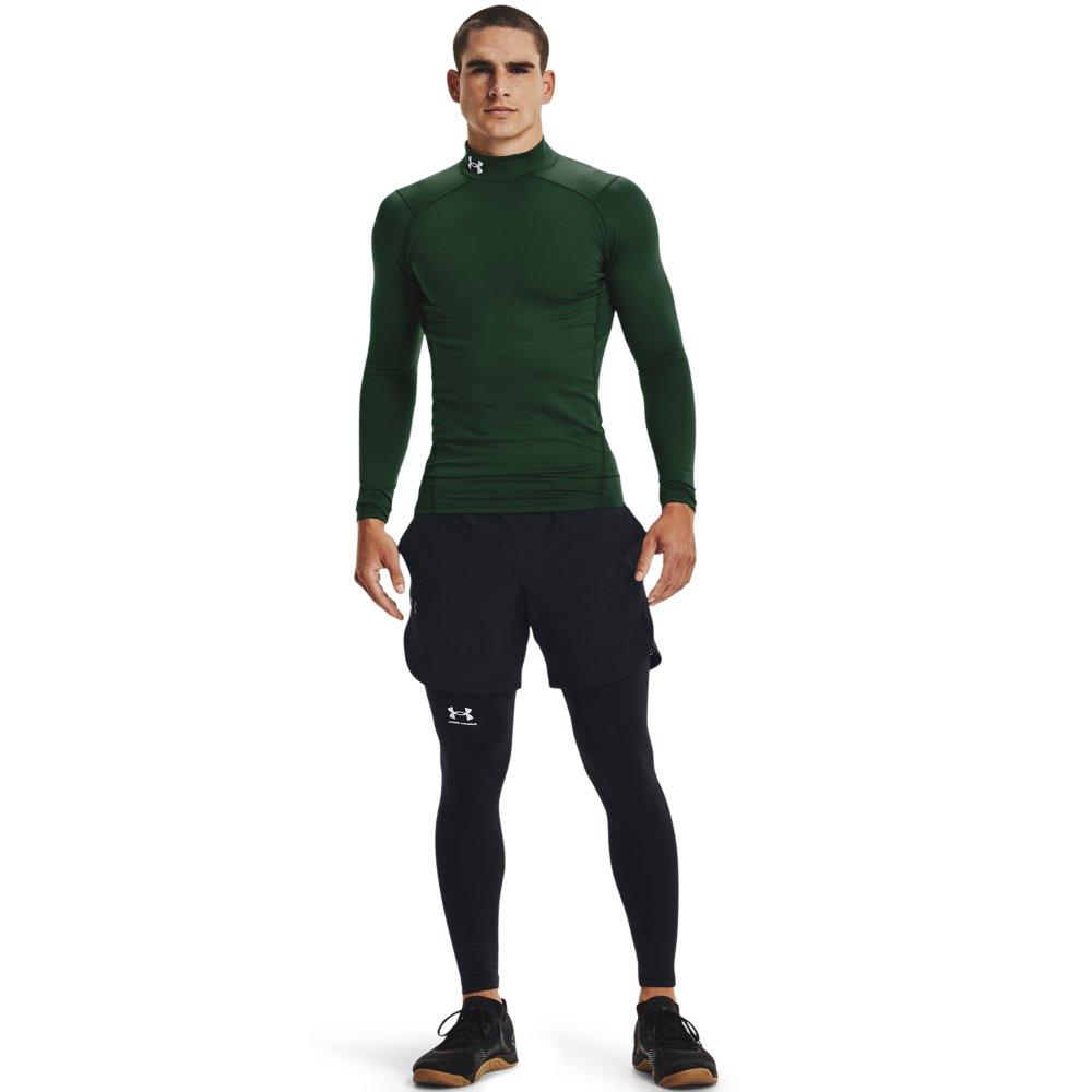 Under Armour ColdGear Mens Gray Green Compression Under Shirt Size S  1265655