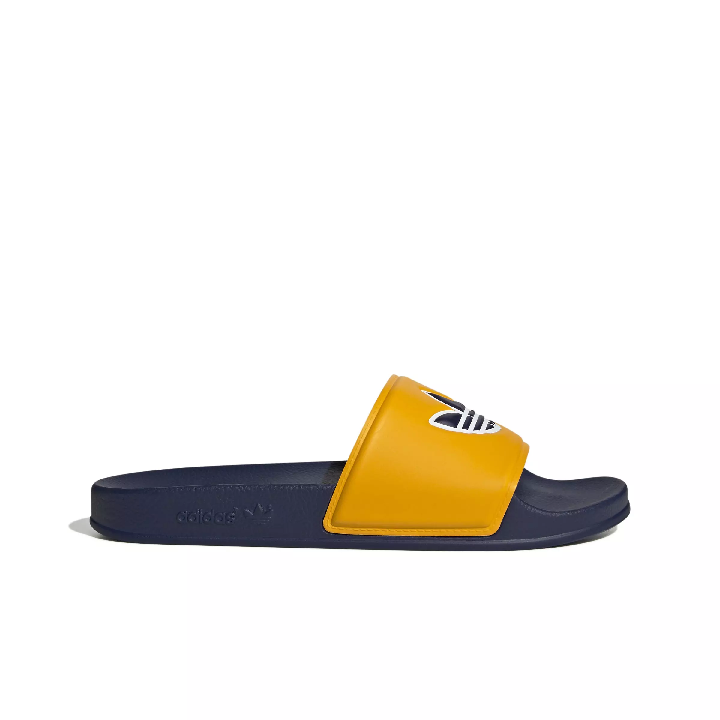 adidas Originals Adilette Trefoil "Yellow/Dark Blue" Men's Slide - YELLOW/DK BLUE