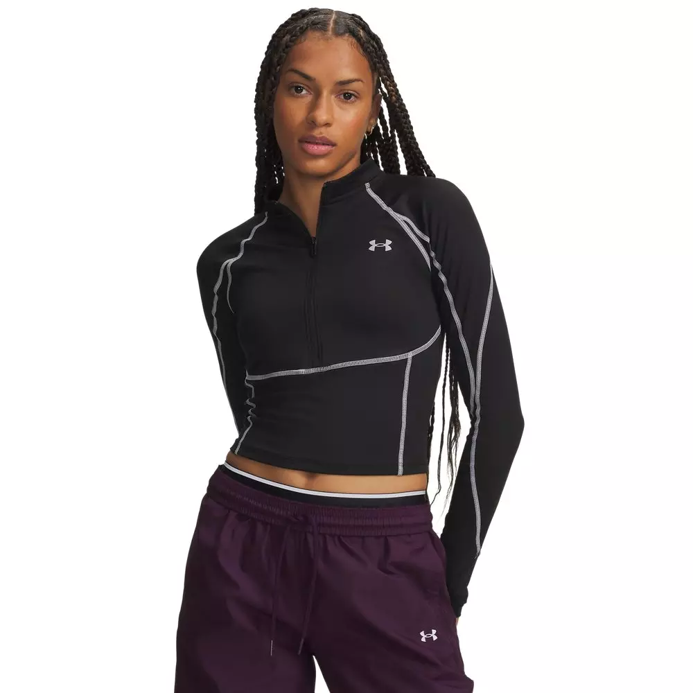 Under Armour Women's ColdGear Elite 1/2-Zip Jacket - Black - BLACK