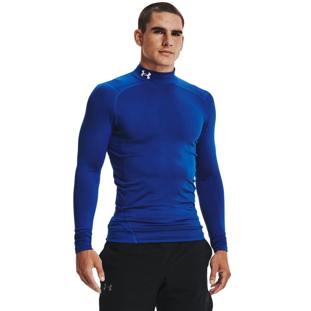Under Armour Men's ColdGear Armour Mock Shirt - ROYAL/WHITE Thumbnail View 1