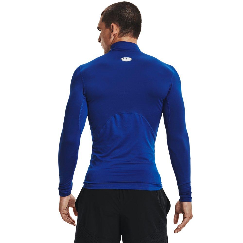 Under Armour Men's ColdGear Armour Mock Shirt - ROYAL/WHITE Thumbnail View 2