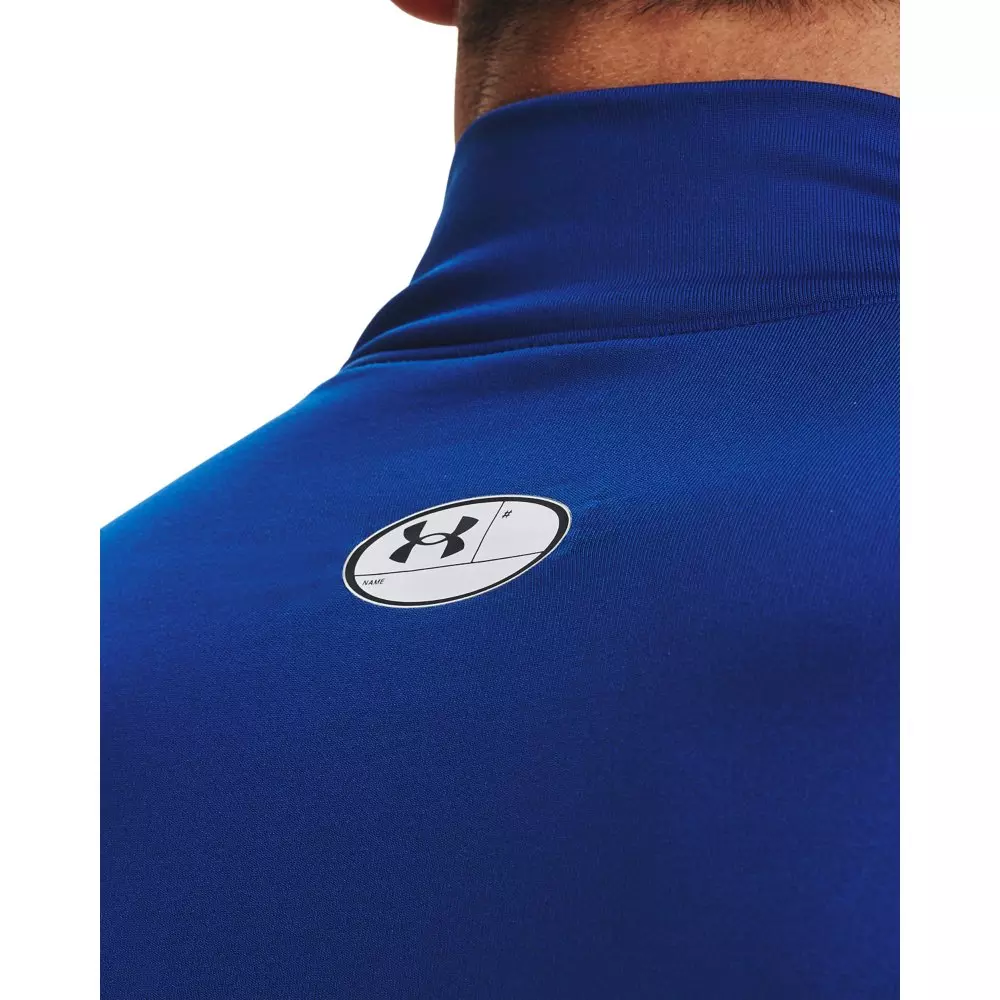 Under Armour Men's ColdGear Armour Mock Shirt - ROYAL/WHITE