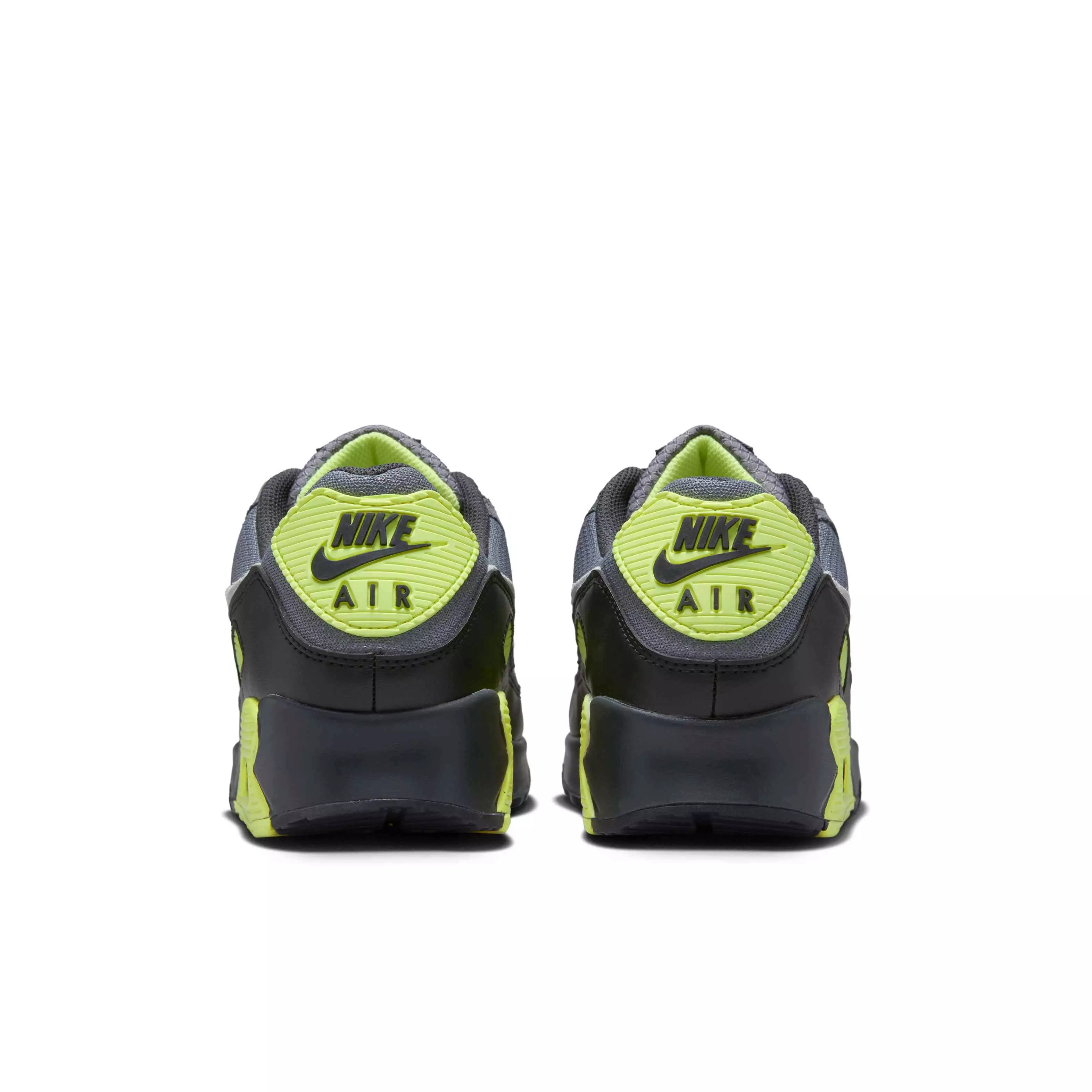 Nike Air Max 90 "Smoke Grey/Light Lemon Twist/Black/Photon Dust" Men's Shoe - GREY/LT LEMON/BLACK/DUST