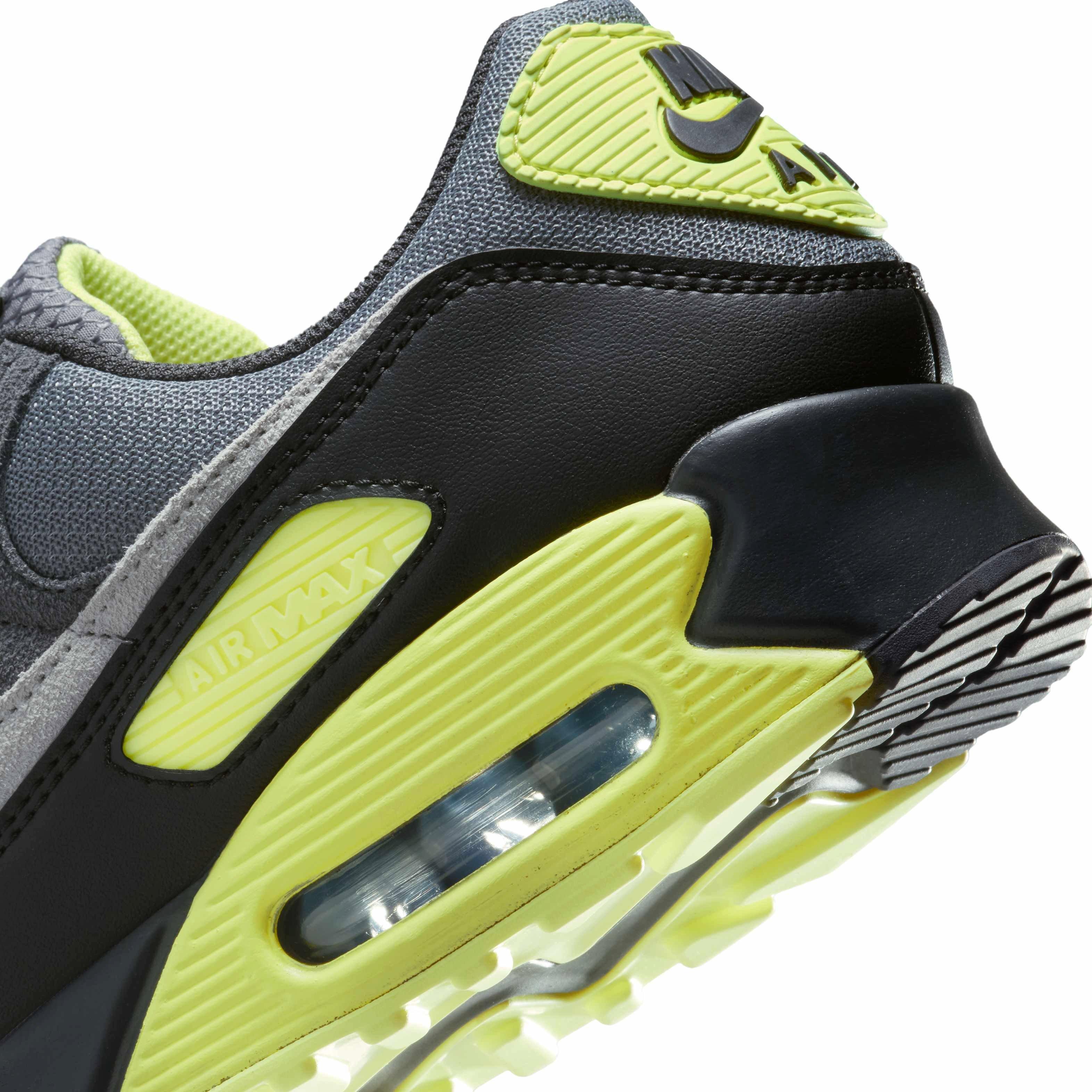 Nike Air Max 90 Men's "Smoke Grey/Light Lemon Twist/Black/Photon Dust" Shoe