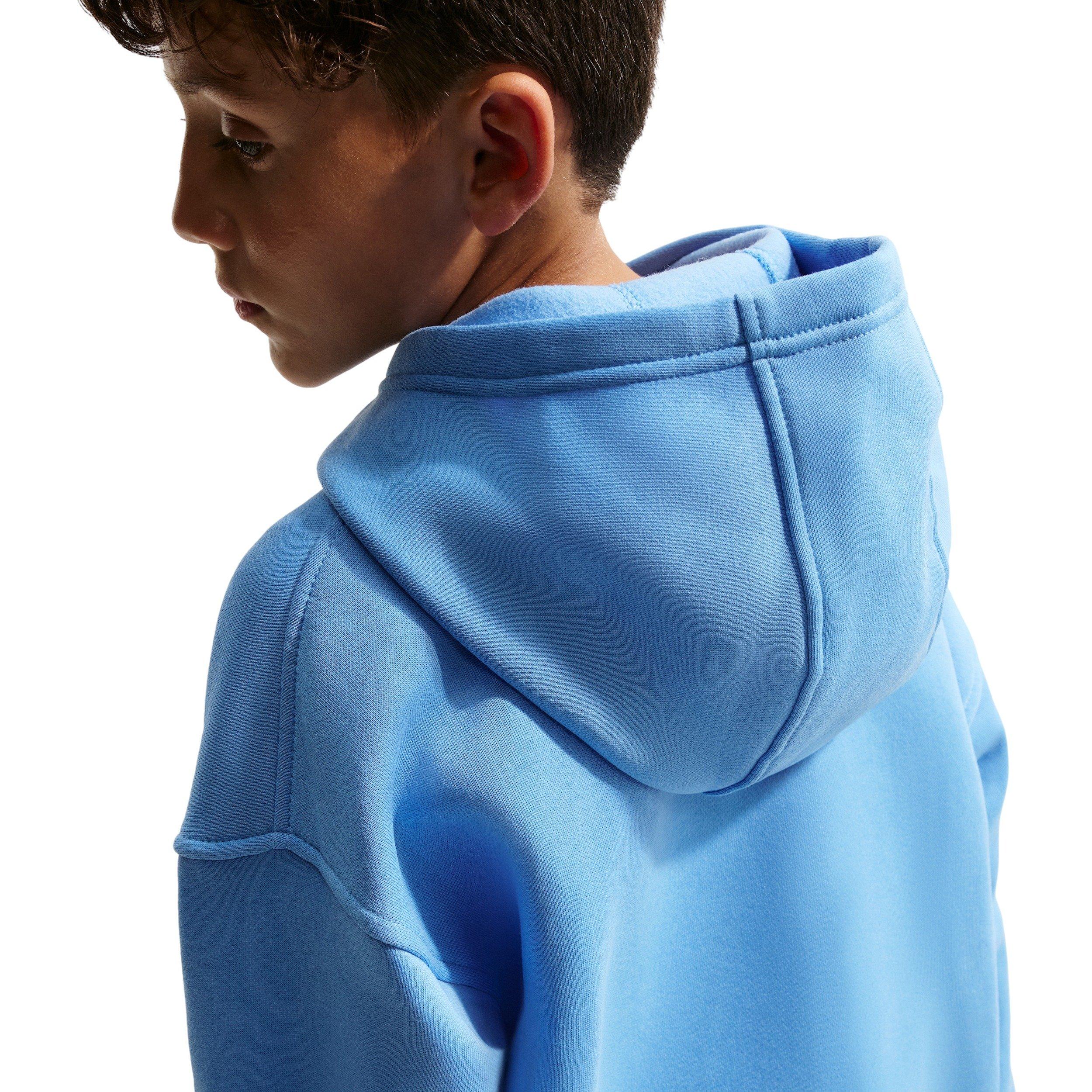 Nike Big Girls' Sportswear Club Fleece Oversized Pullover Hoodie -Blue - BLUE Thumbnail View 2