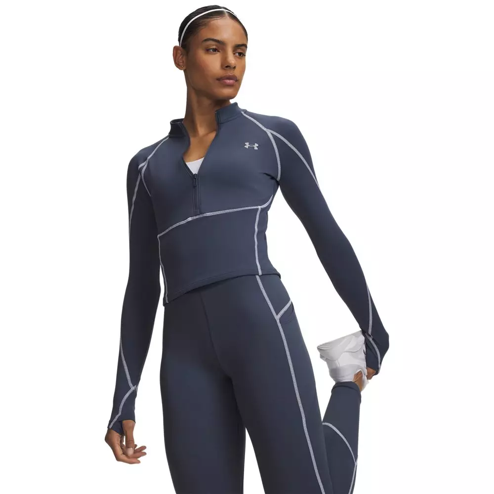 Under Armour Women's ColdGear Elite 1/2-Zip Jacket - Gridiron - GRIDIRON