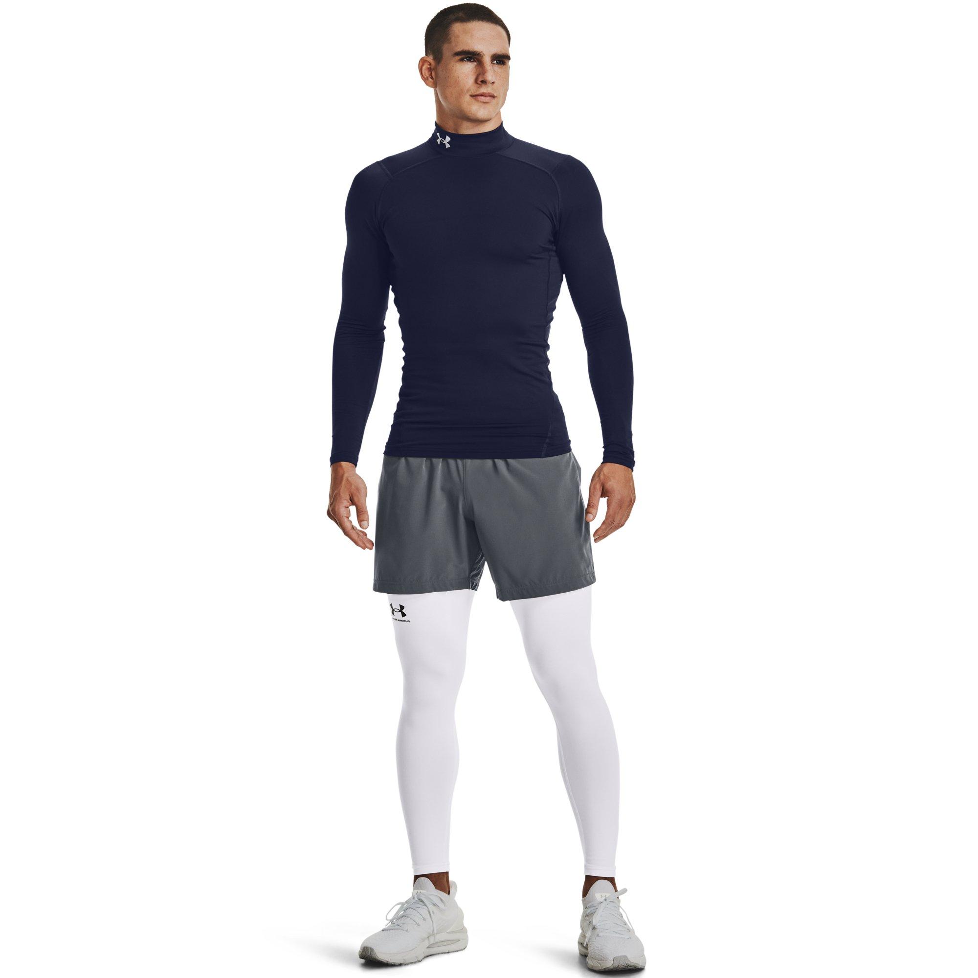 Under Armour Men's ColdGear Armour Mock Top - NAVY/WHITE Thumbnail View 3