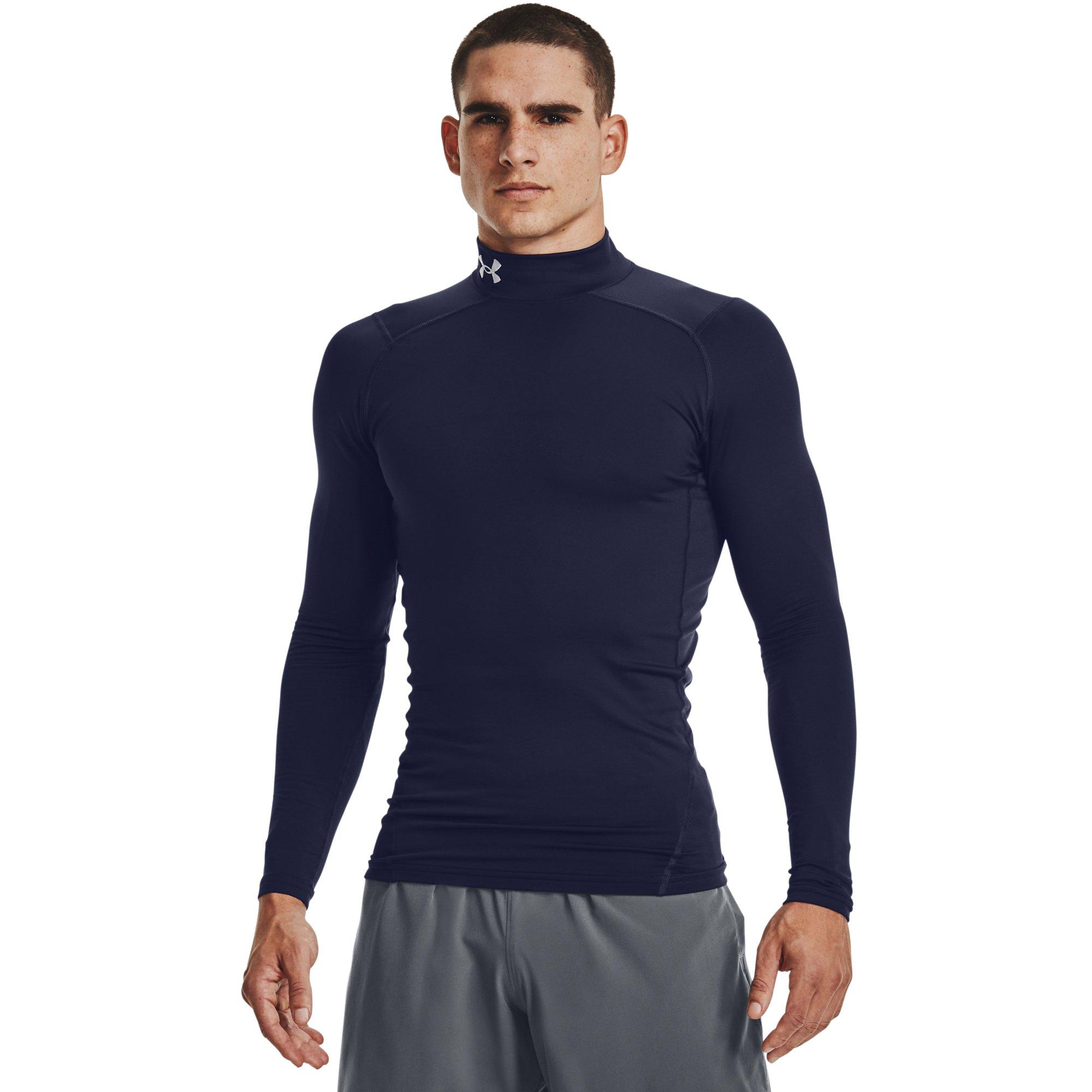 Under Armour Men's ColdGear Armour Mock Top - NAVY/WHITE Thumbnail View 1