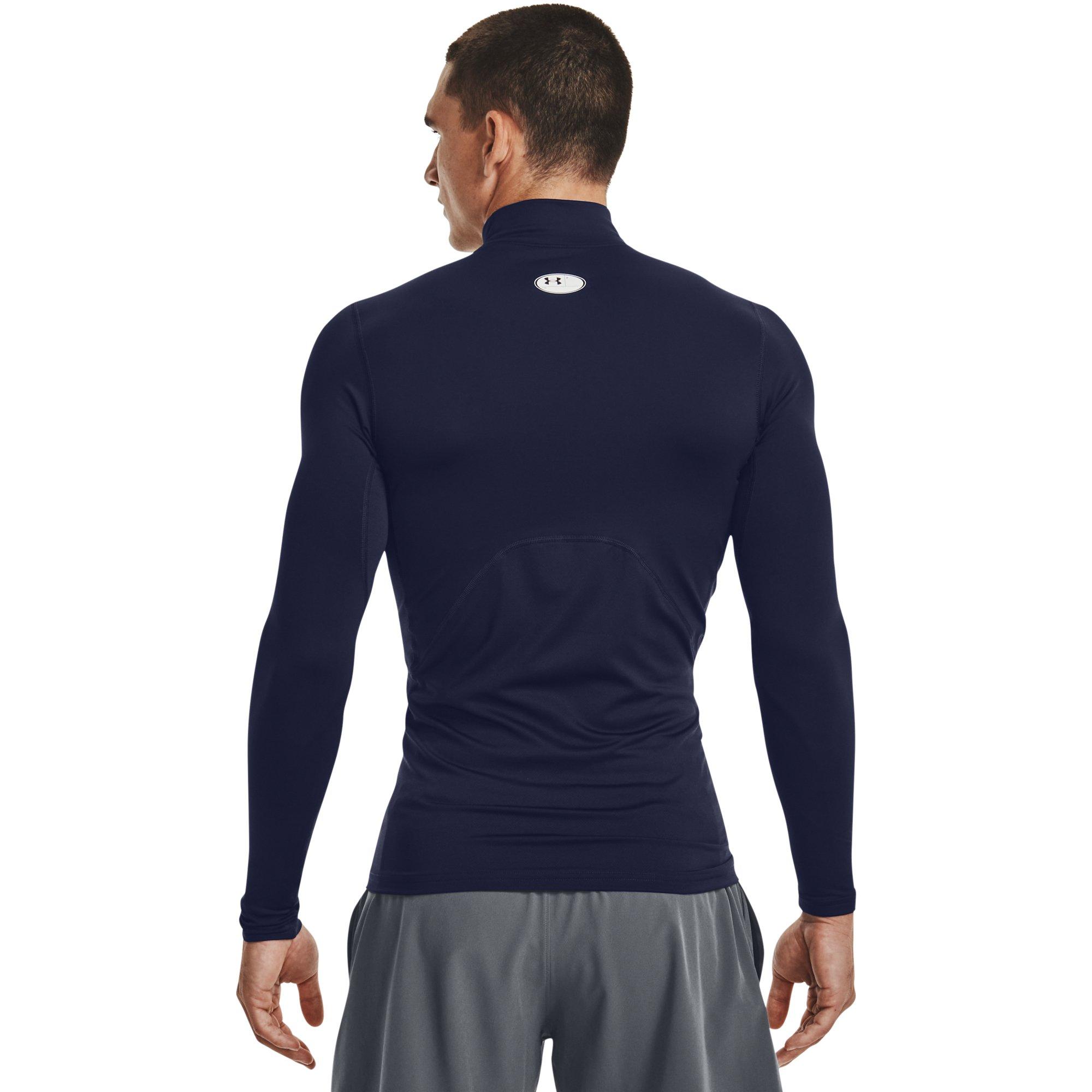 Under Armour Men's ColdGear Armour Mock Top - NAVY/WHITE Thumbnail View 2