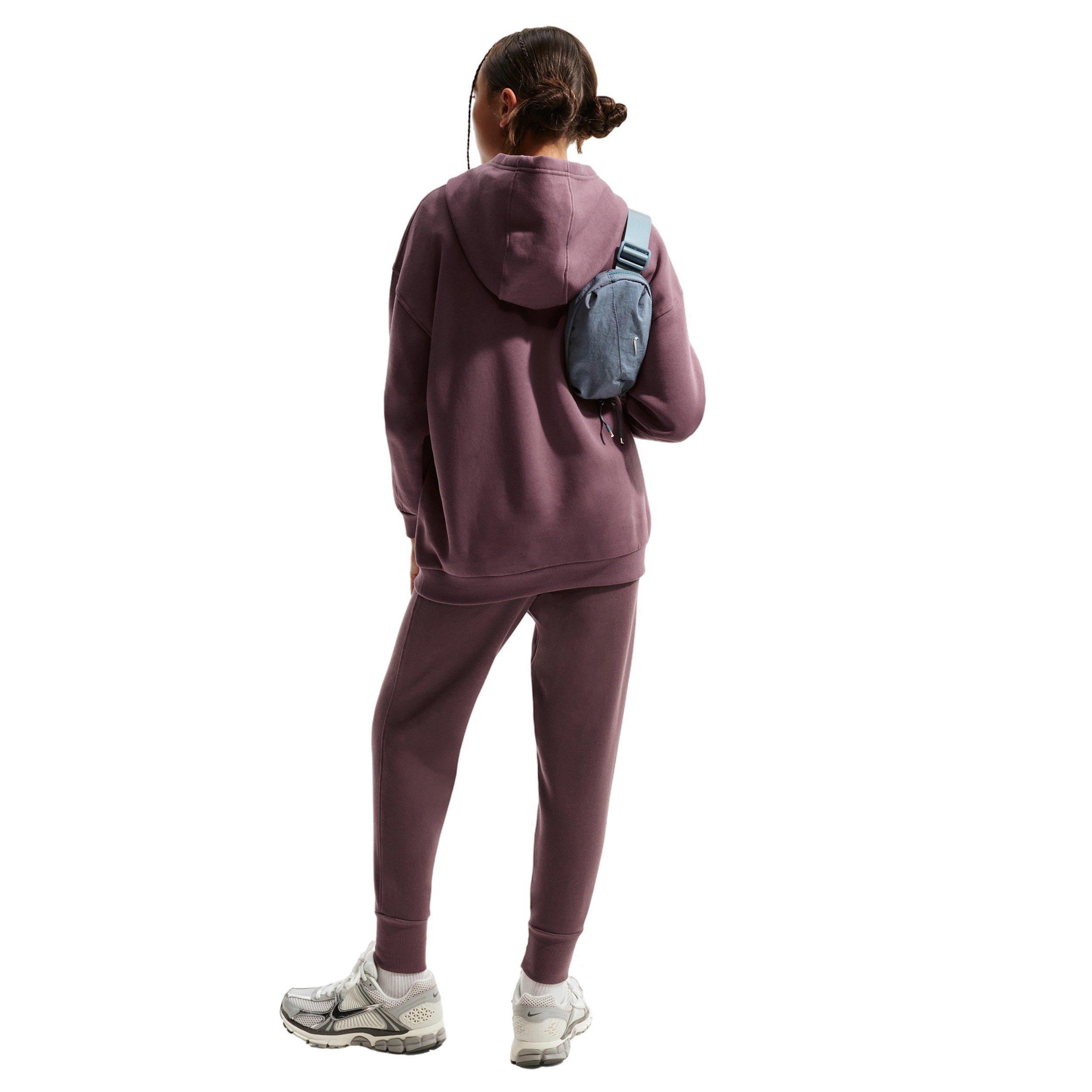 Nike Big Girls' Sportswear Club Fleece Oversized Pullover Hoodie - Tattoo Purple - TATTOO PURPLE Thumbnail View 5