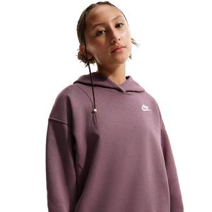 Nike Big Girls' Sportswear Club Fleece Oversized Pullover Hoodie -Tattoo Purple