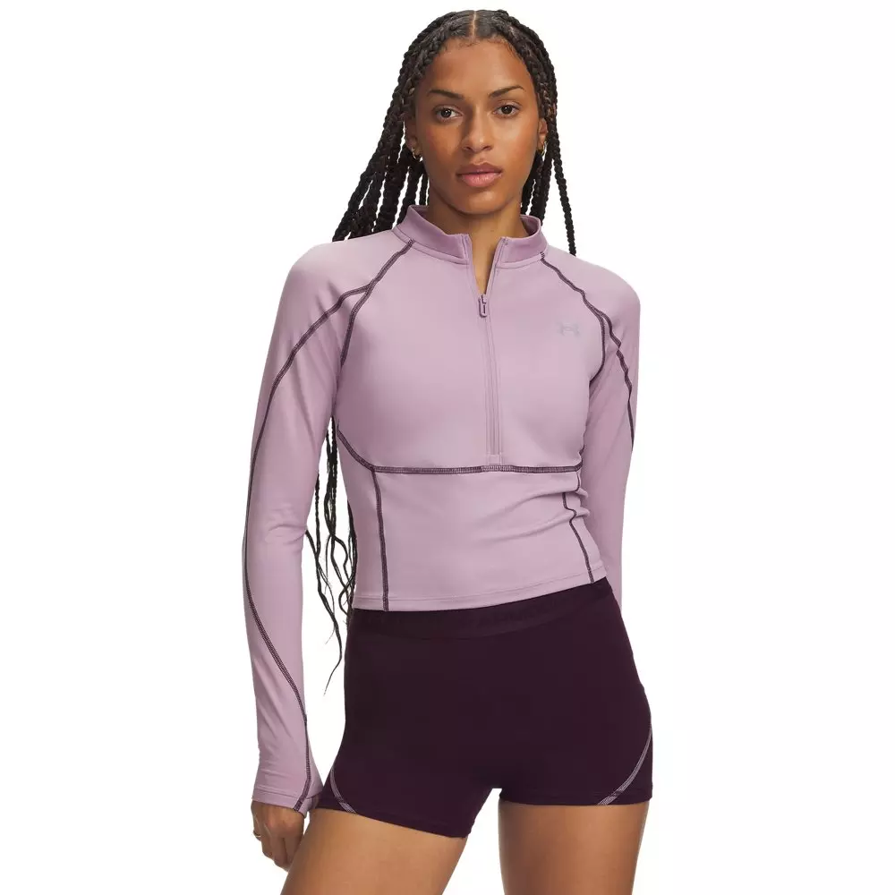 Under Armour Women's ColdGear Elite 1/2-Zip Jacket - Mauve - MAUVE