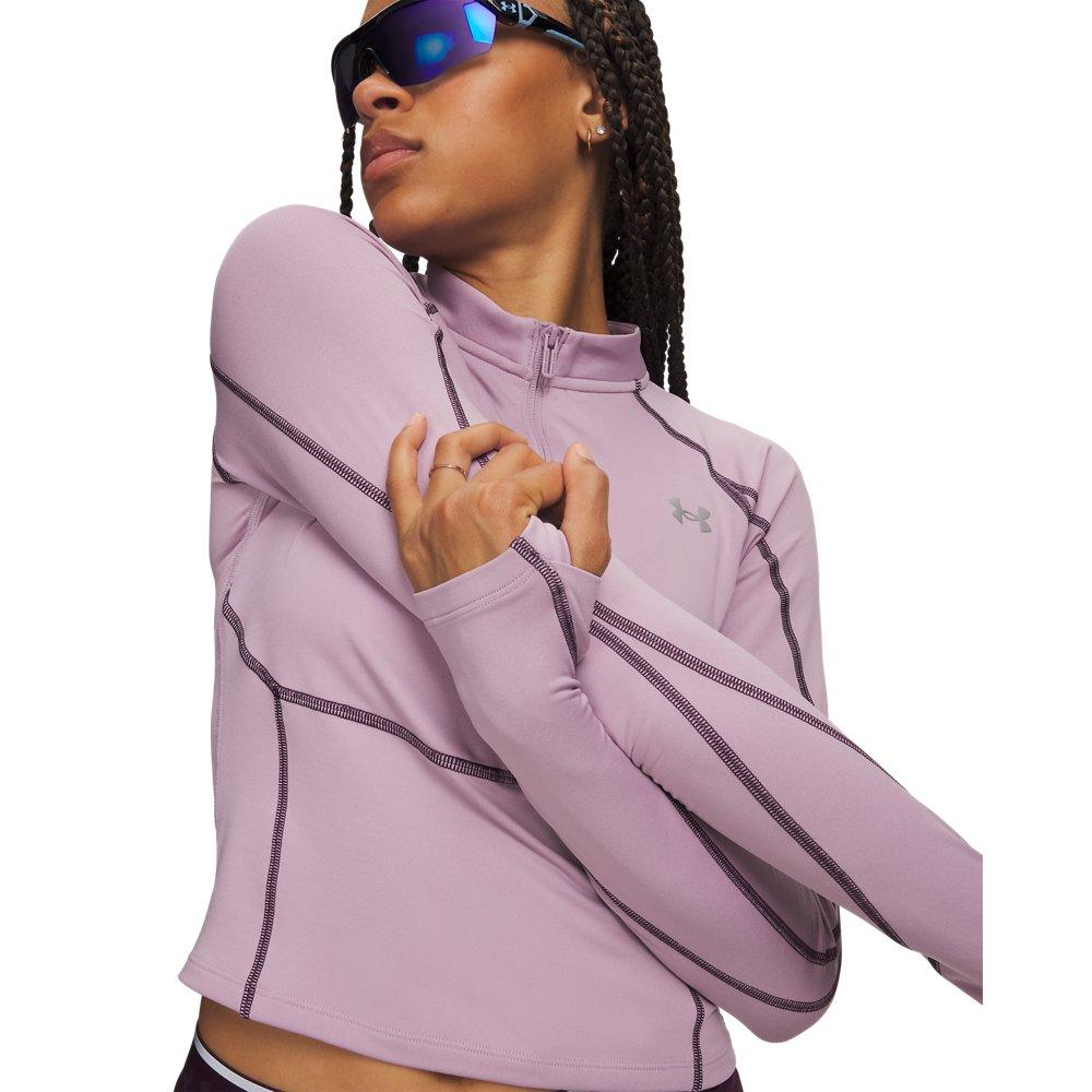 Under Armour Women's ColdGear Elite 1/2-Zip Jacket - Mauve - MAUVE