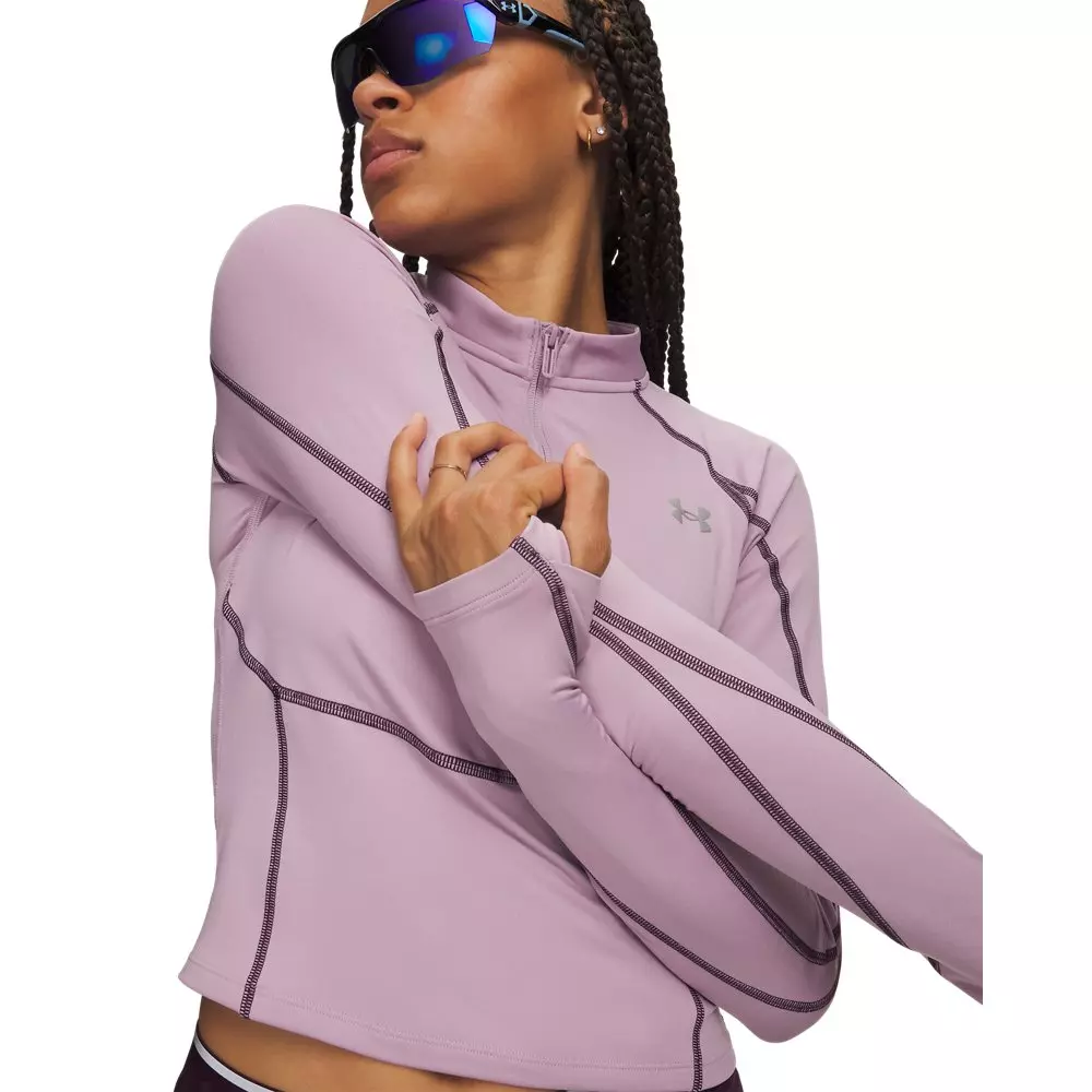 Under Armour Women's ColdGear Elite 1/2-Zip Jacket - Mauve - MAUVE