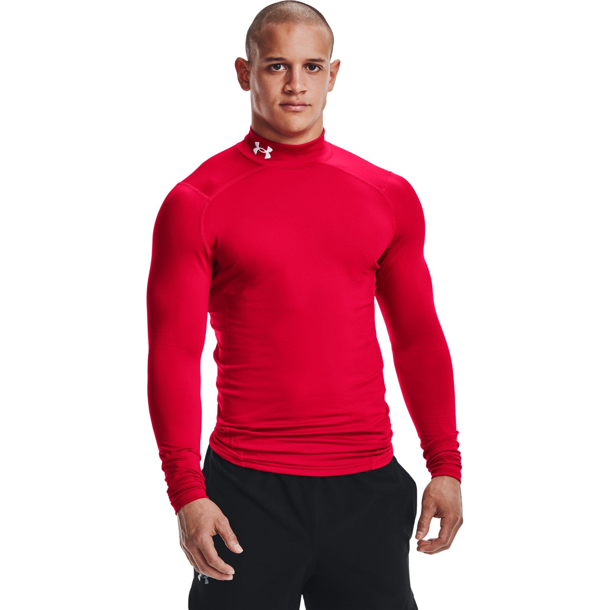 tijger tennis Vleugels Under Armour Men's ColdGear Armour Shirt-Red