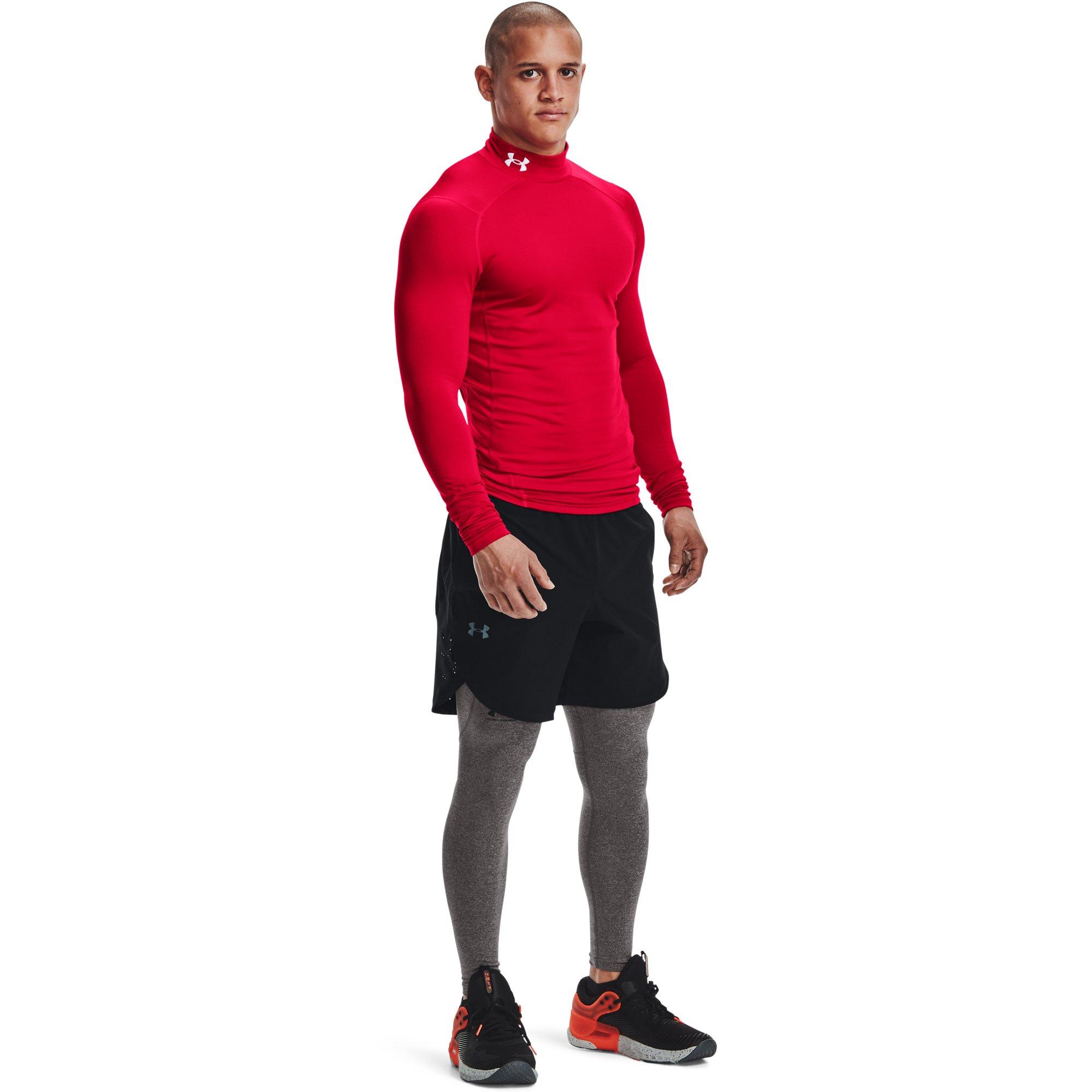 Under Armour Men's ColdGear Armour Shirt-Red - RED/WHITE Thumbnail View 4