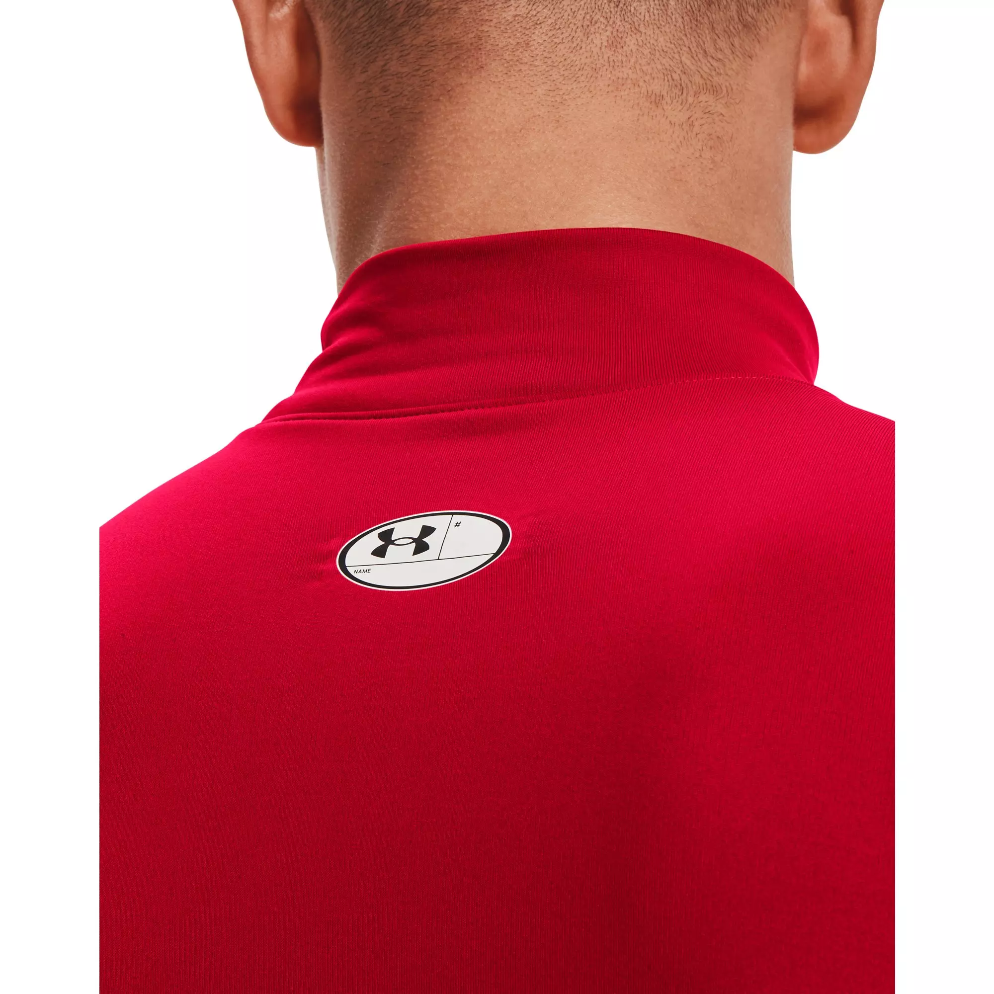 Under Armour Men's ColdGear Armour Shirt-Red - RED/WHITE