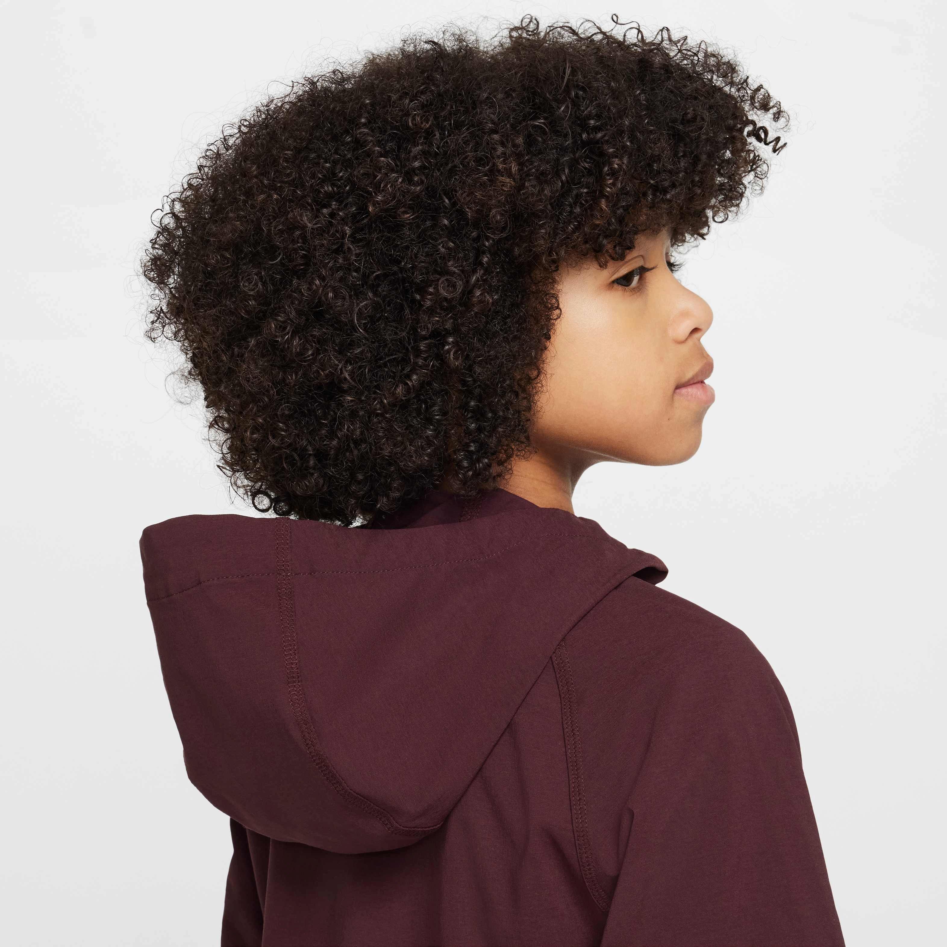 Nike Big Boys' Tech Woven Jacket - BURGUNDY Thumbnail View 7