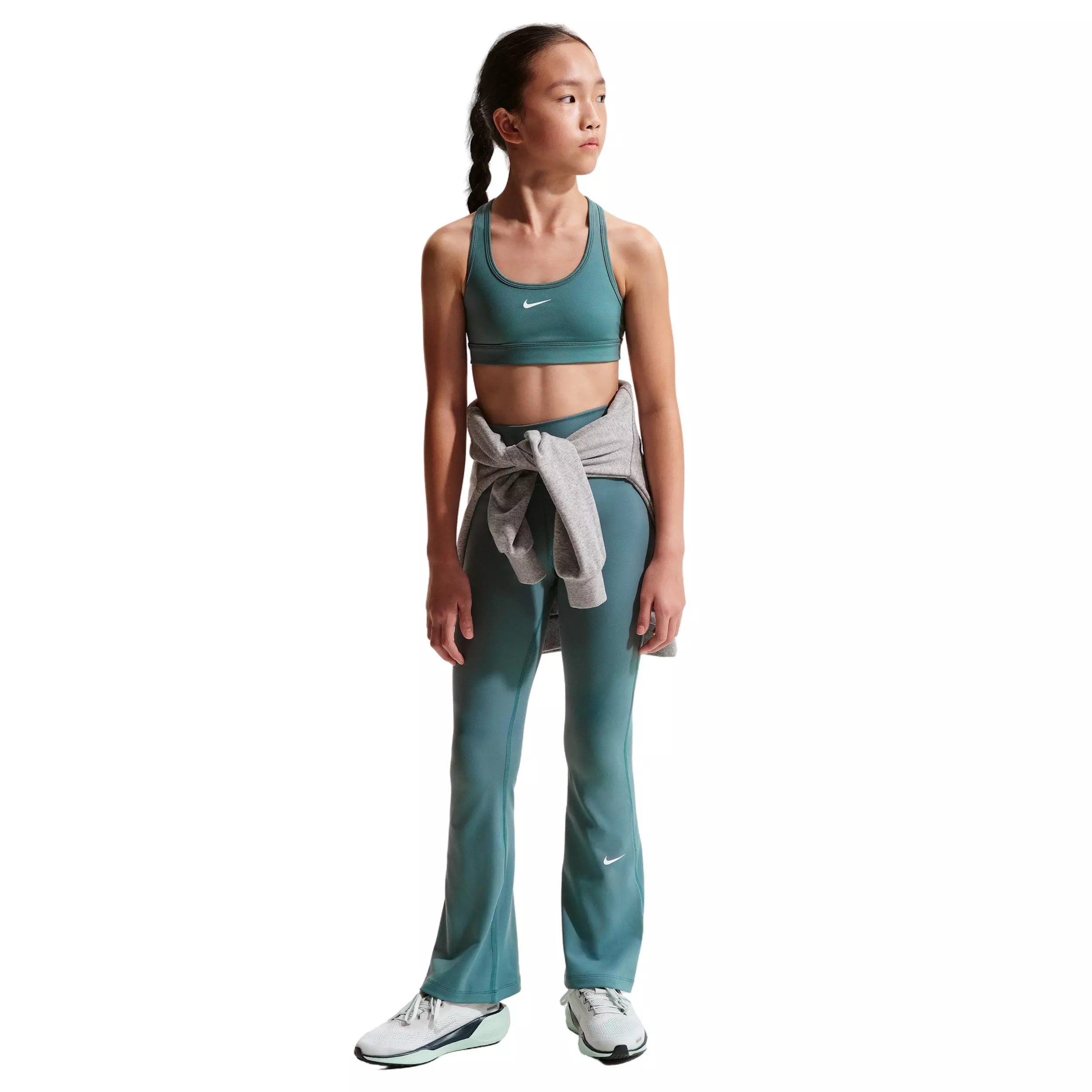 Nike Big Girls' One Dri-FIT Flared Leggings - Mineral Slate - MINERAL SLATE