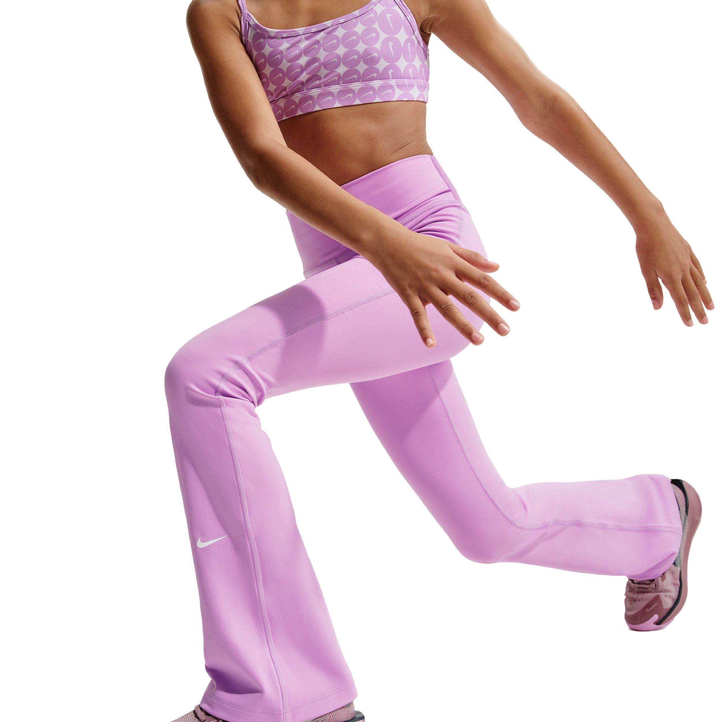 Nike Big Girls' One Dri-FIT Flared Leggings -Lt Magenta - LT MAGENTA Thumbnail View 1