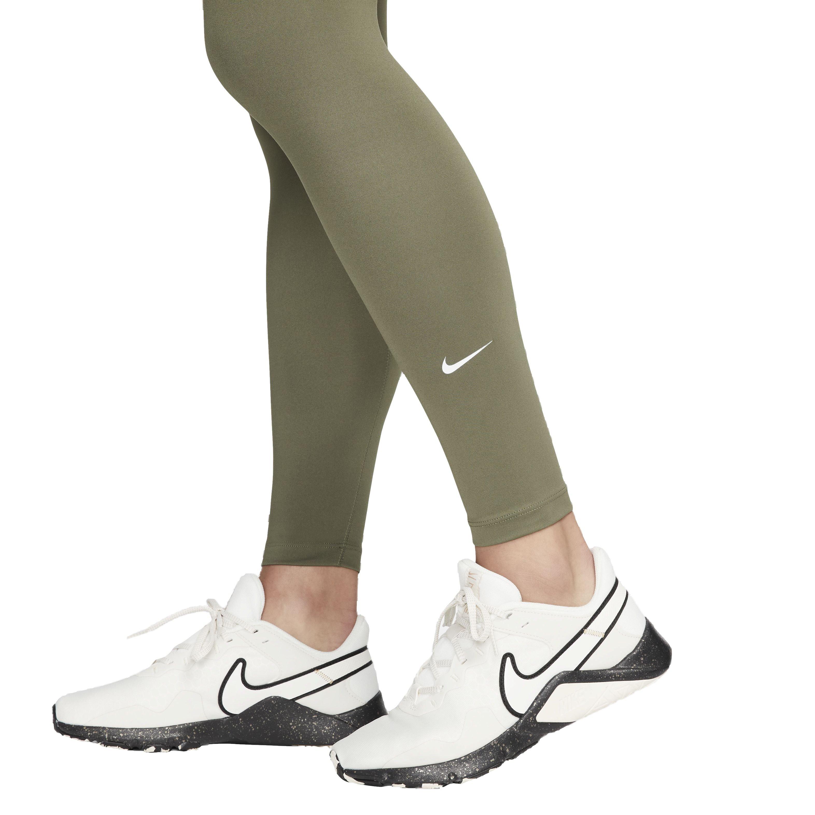 Nike Women's One Dri-FIT High-Rise Leggings - GREEN Thumbnail View 3