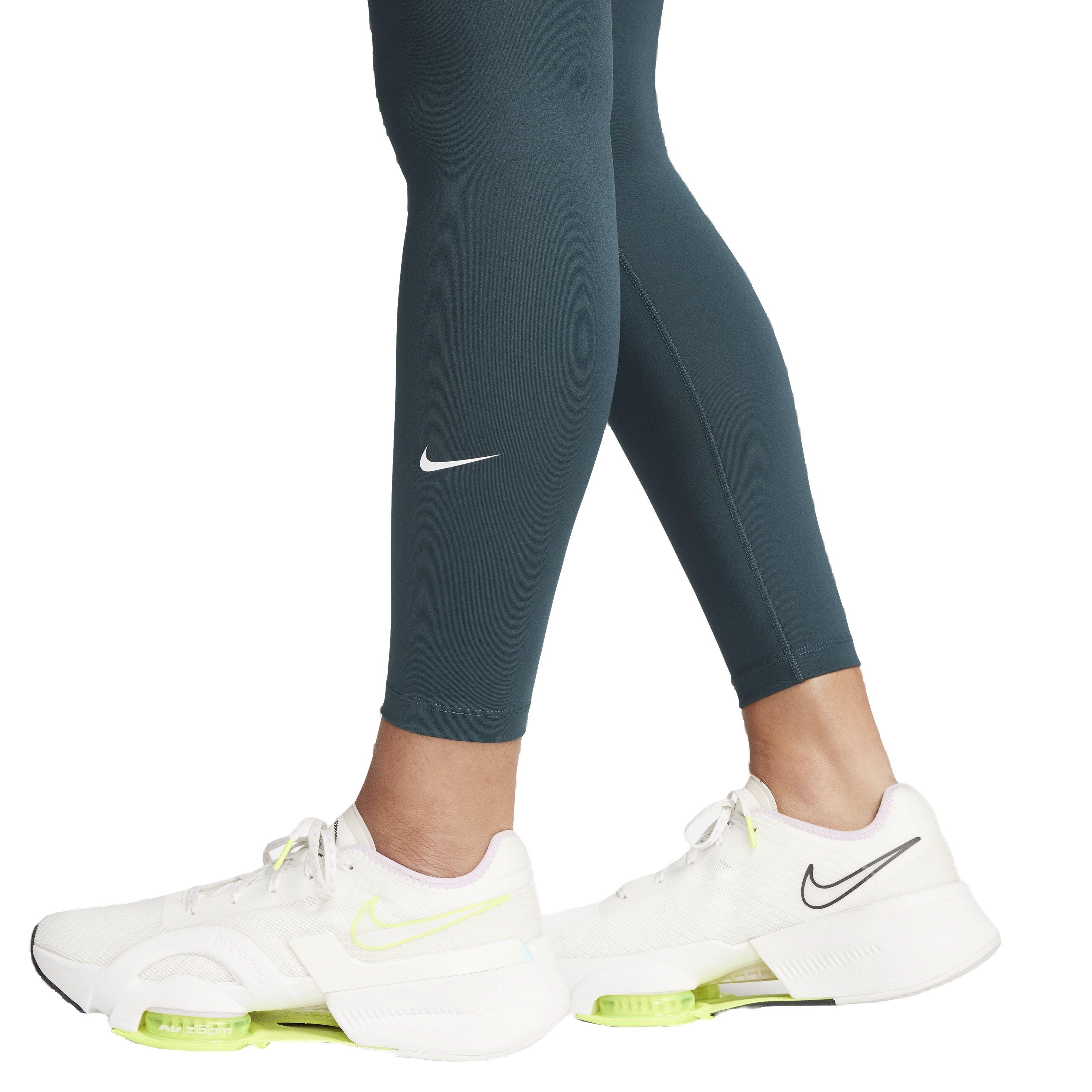 Nike Women's One Dri-FIT High-Rise Leggings - DK GREEN Thumbnail View 4