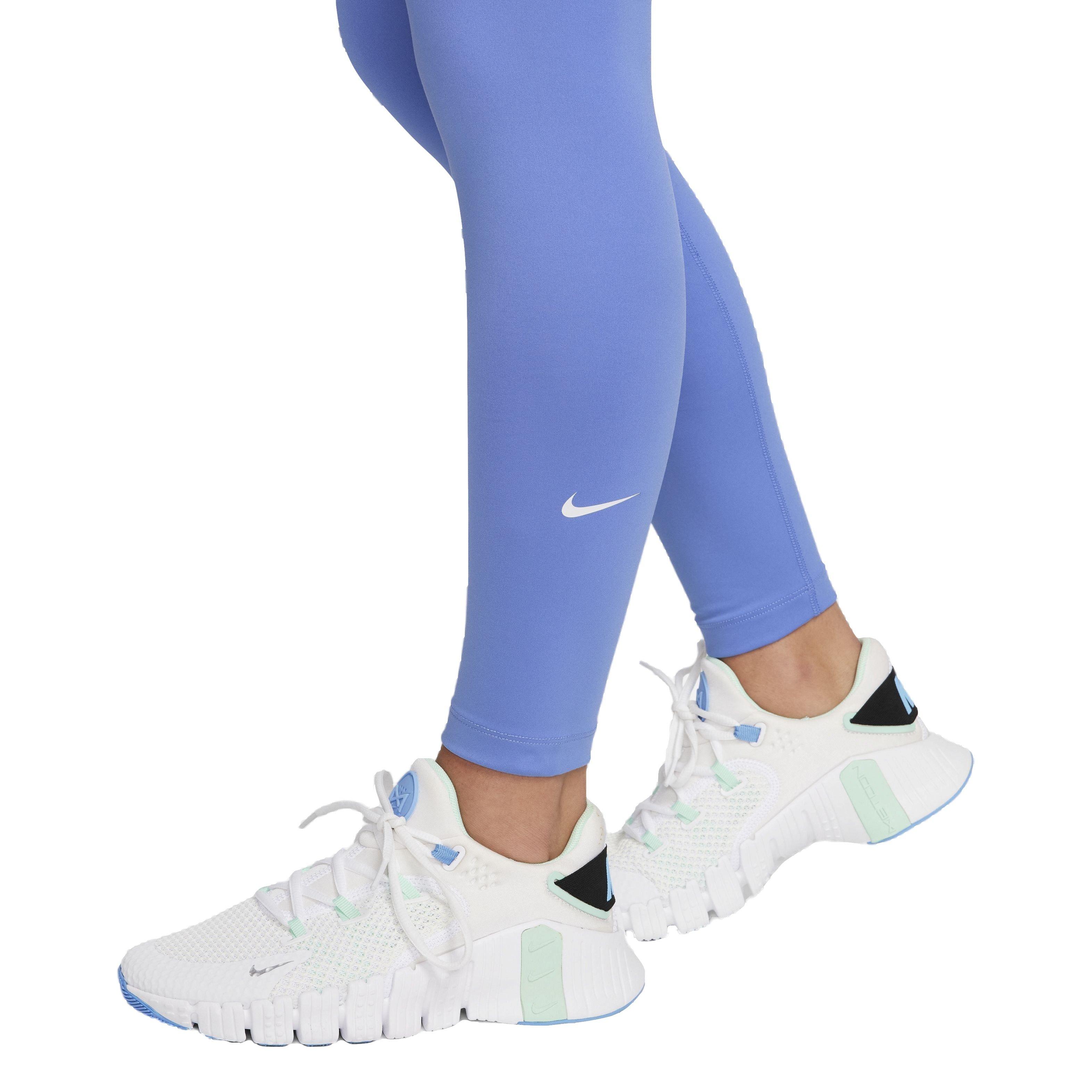 Nike Women's One Dri-FIT High-Rise Leggings - BLUE Thumbnail View 3