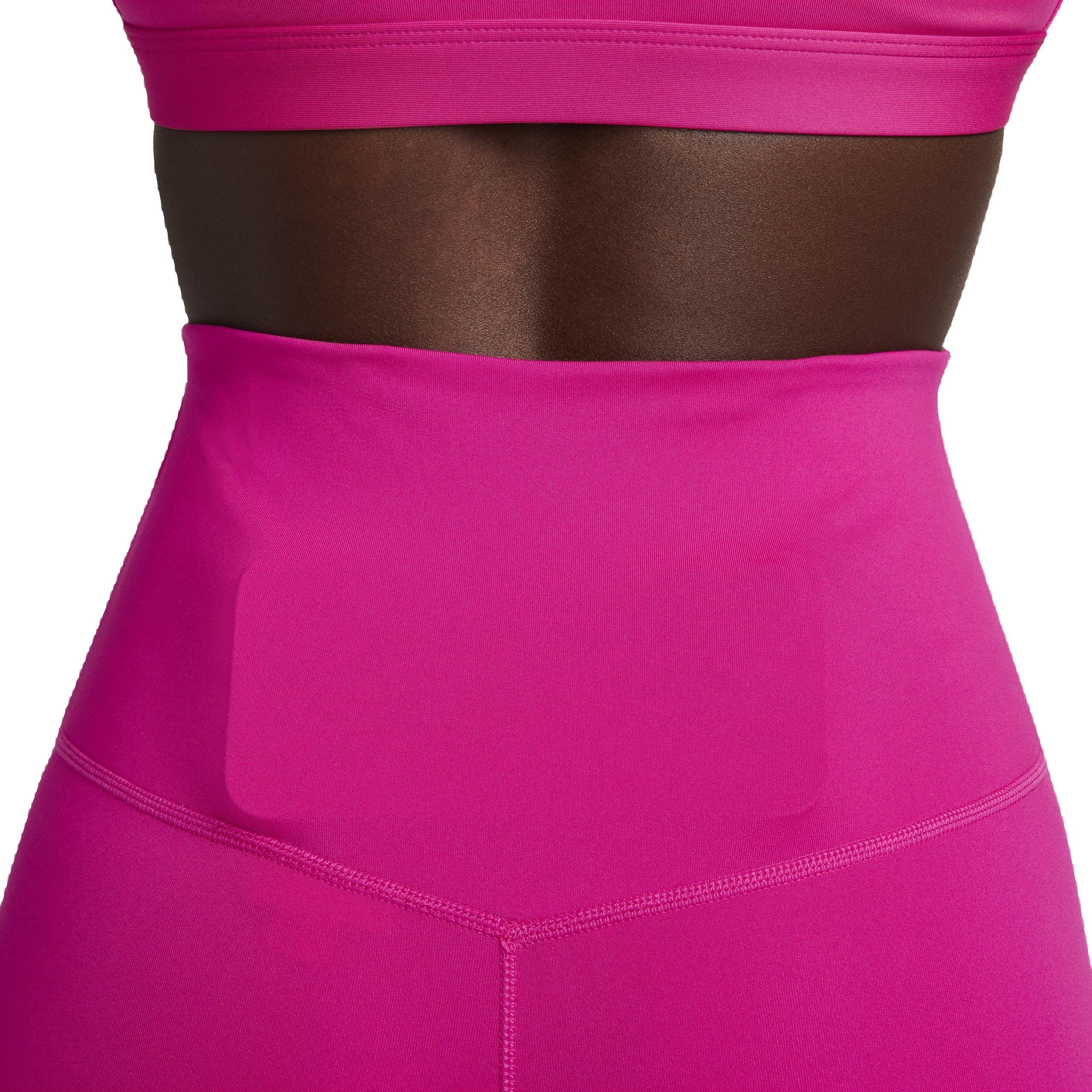 Nike Women's One Dri-FIT High-Rise Leggings - PINK Thumbnail View 5