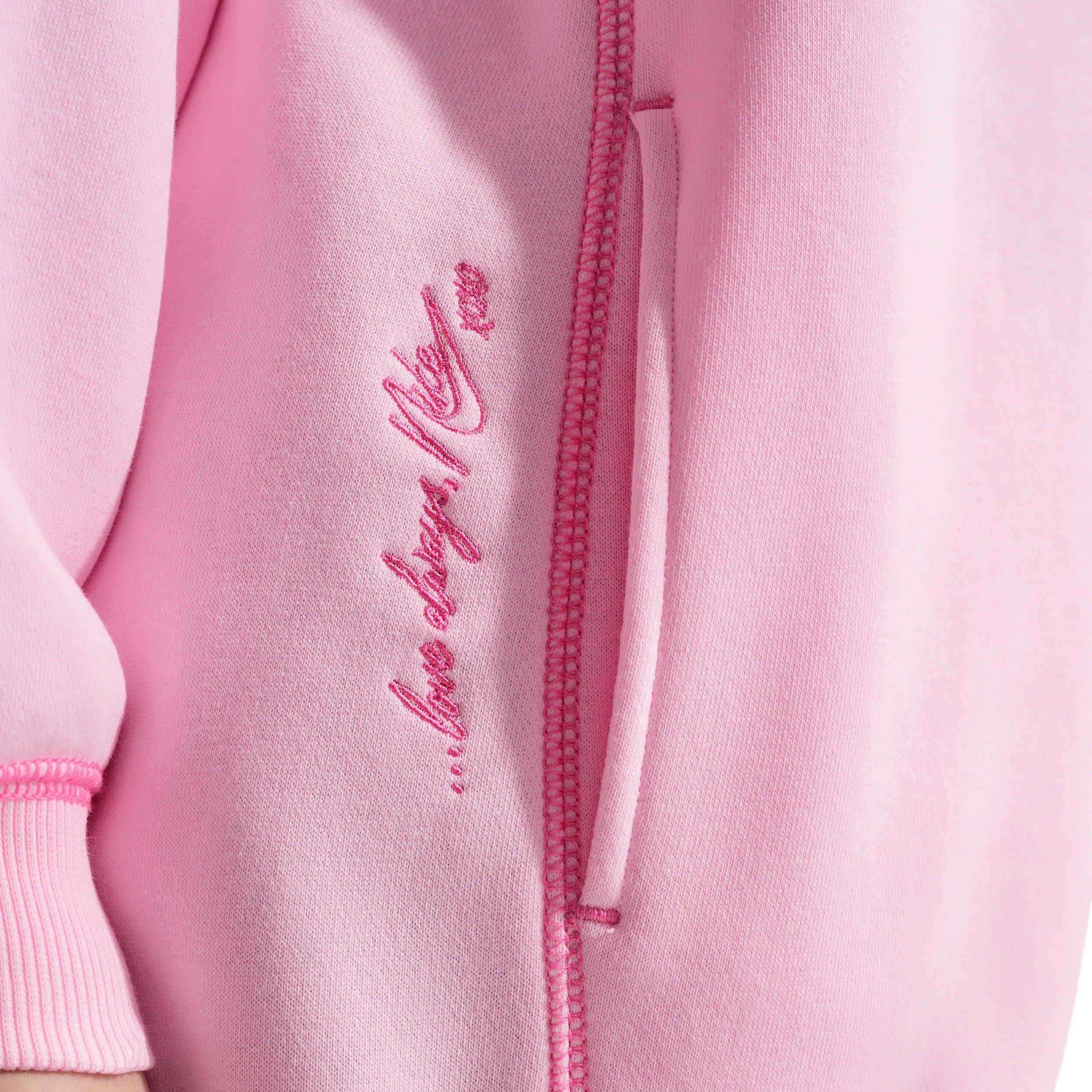 Nike Big Girls' Sportswear Club Fleece Oversized Pullover Hoodie - Pink - PINK Thumbnail View 6