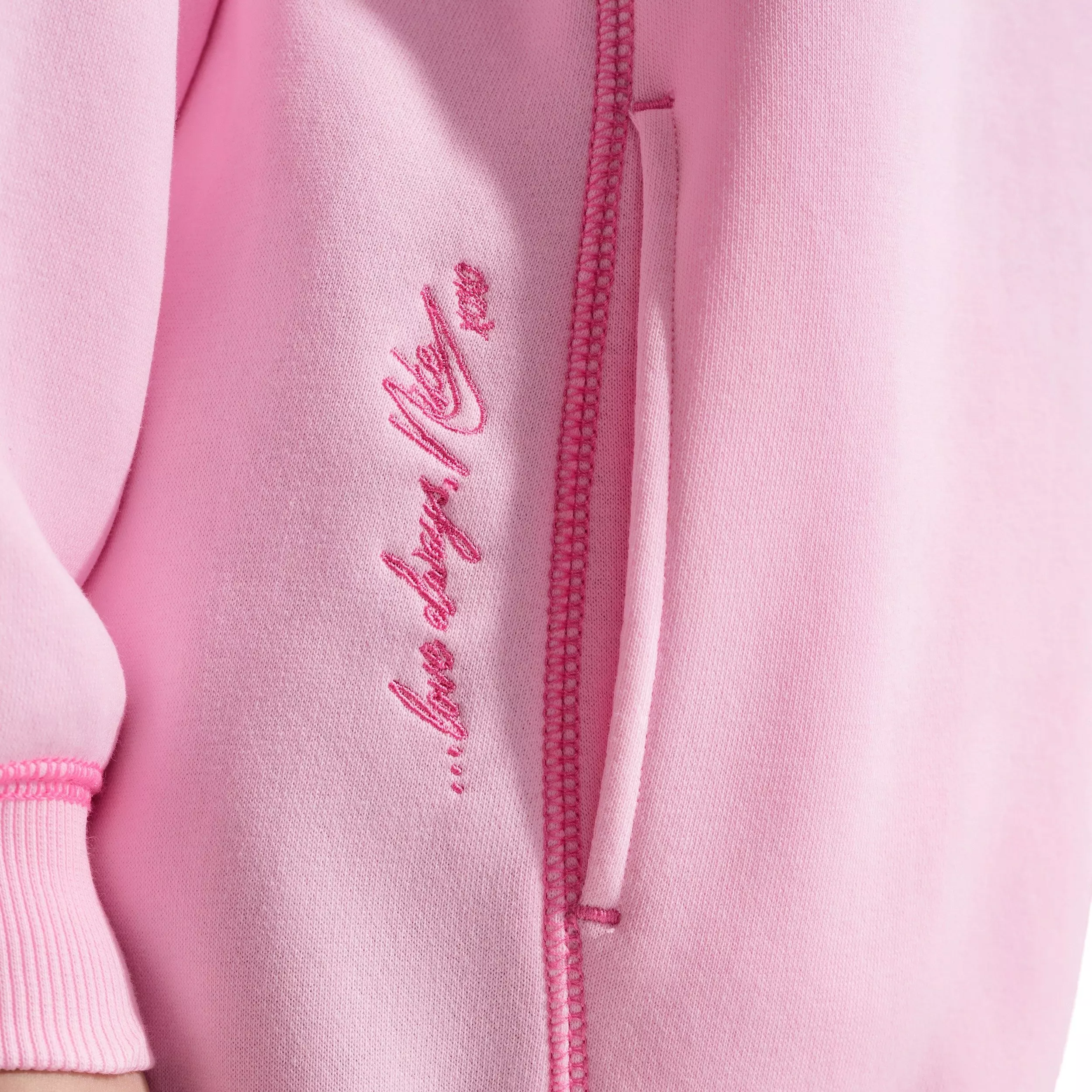 Nike Big Girls' Sportswear Club Fleece Oversized Pullover Hoodie - Pink - PINK