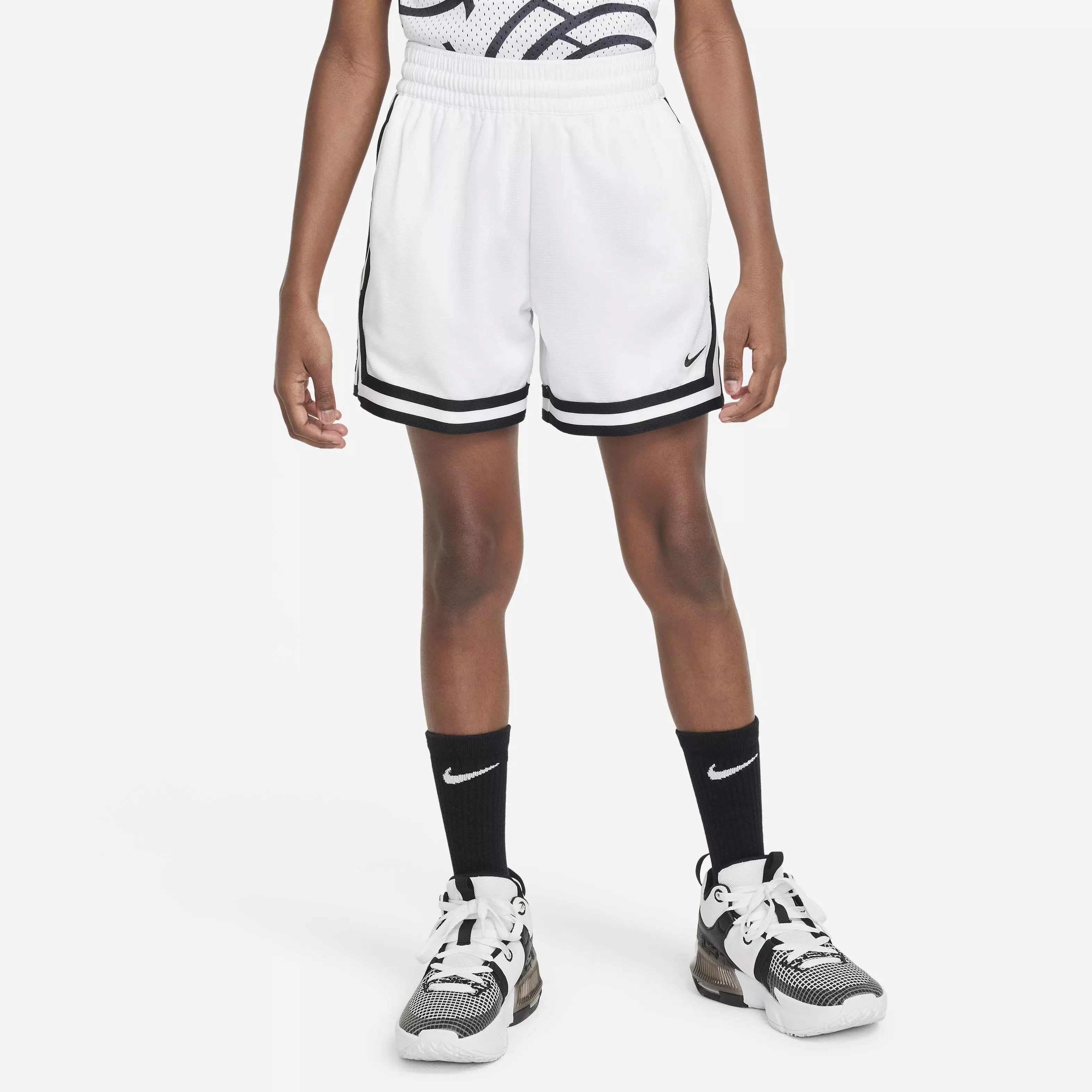Nike Big Kids' DNA 5" Basketball Shorts - WHITE